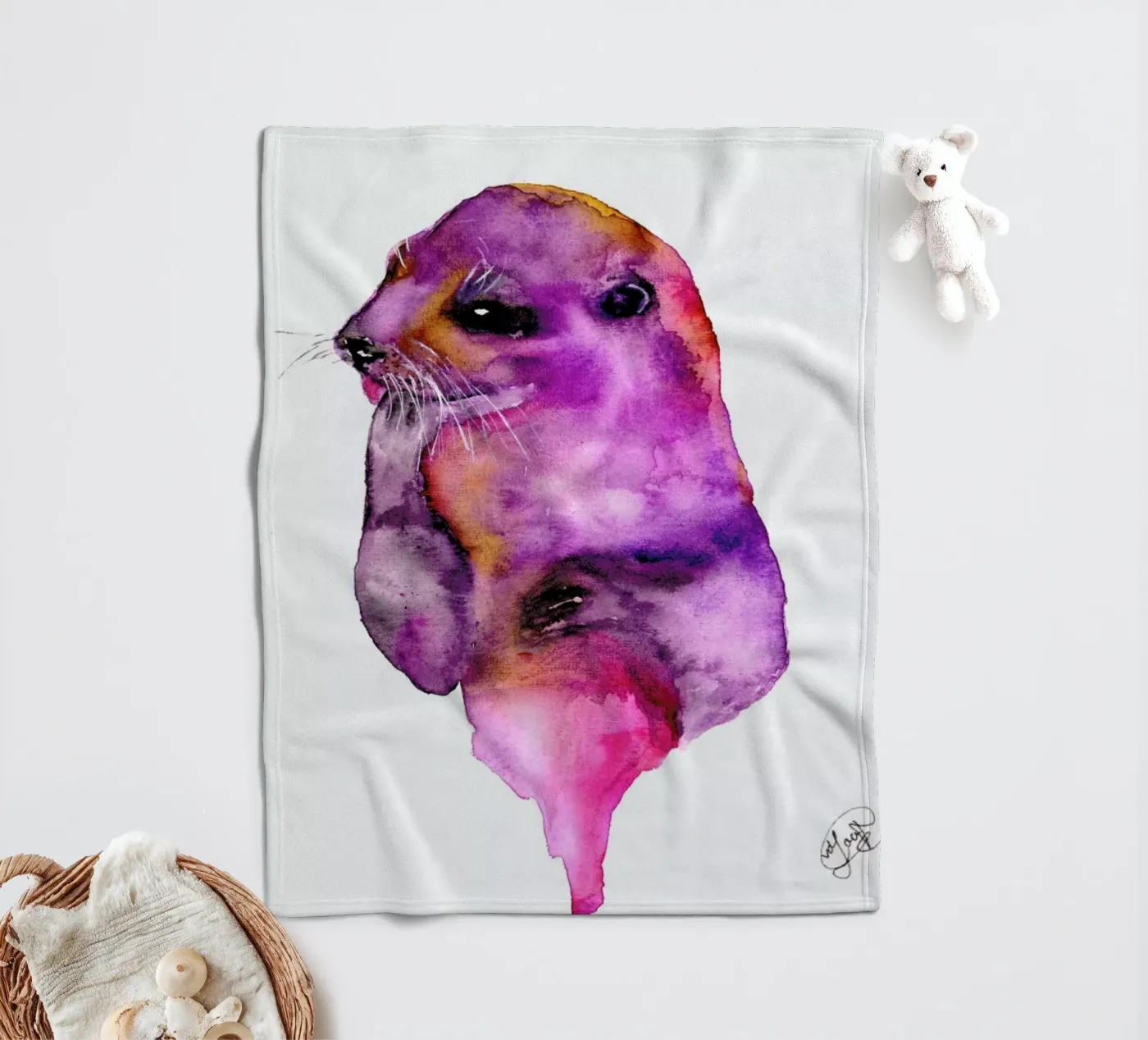 Otter Fleecedecke von Larissa van der Laan