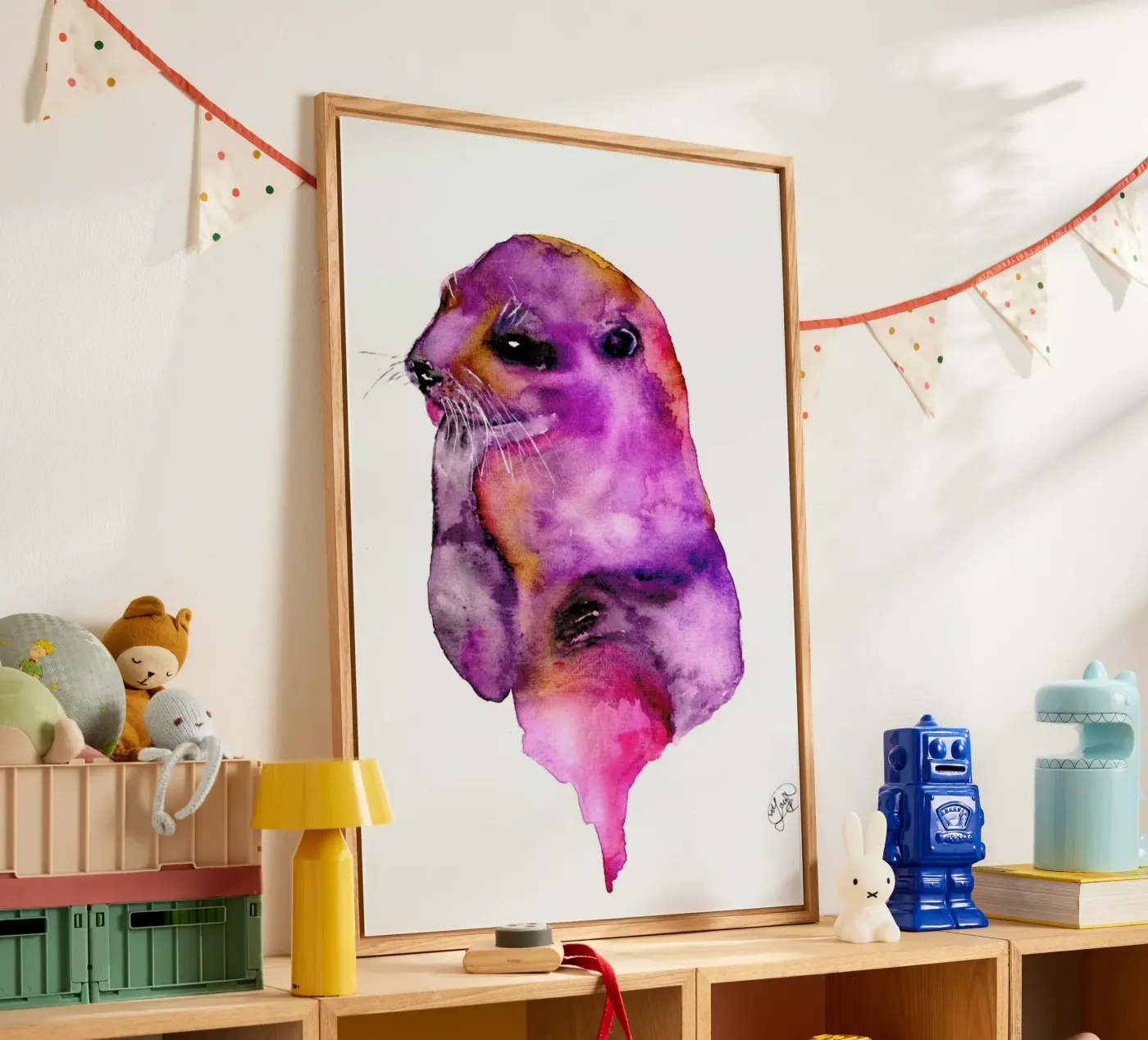 Otter Acryl-Glas von Larissa van der Laan
