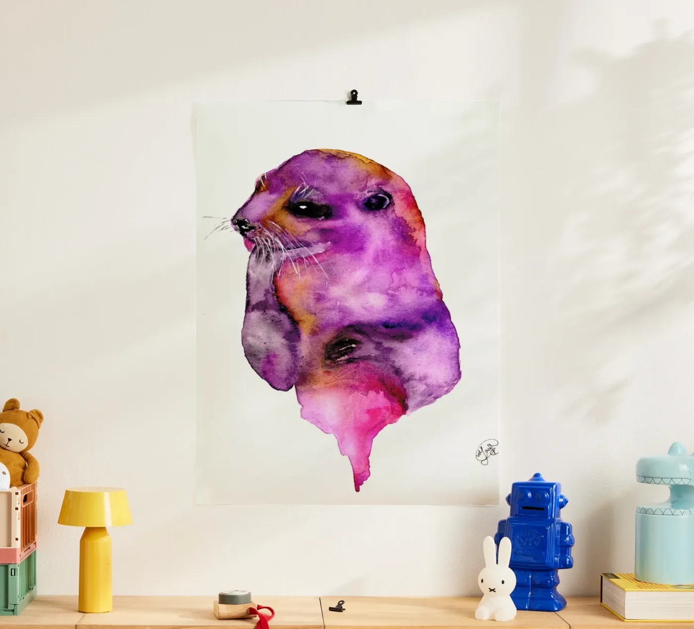 Otter poster van Larissa van der Laan