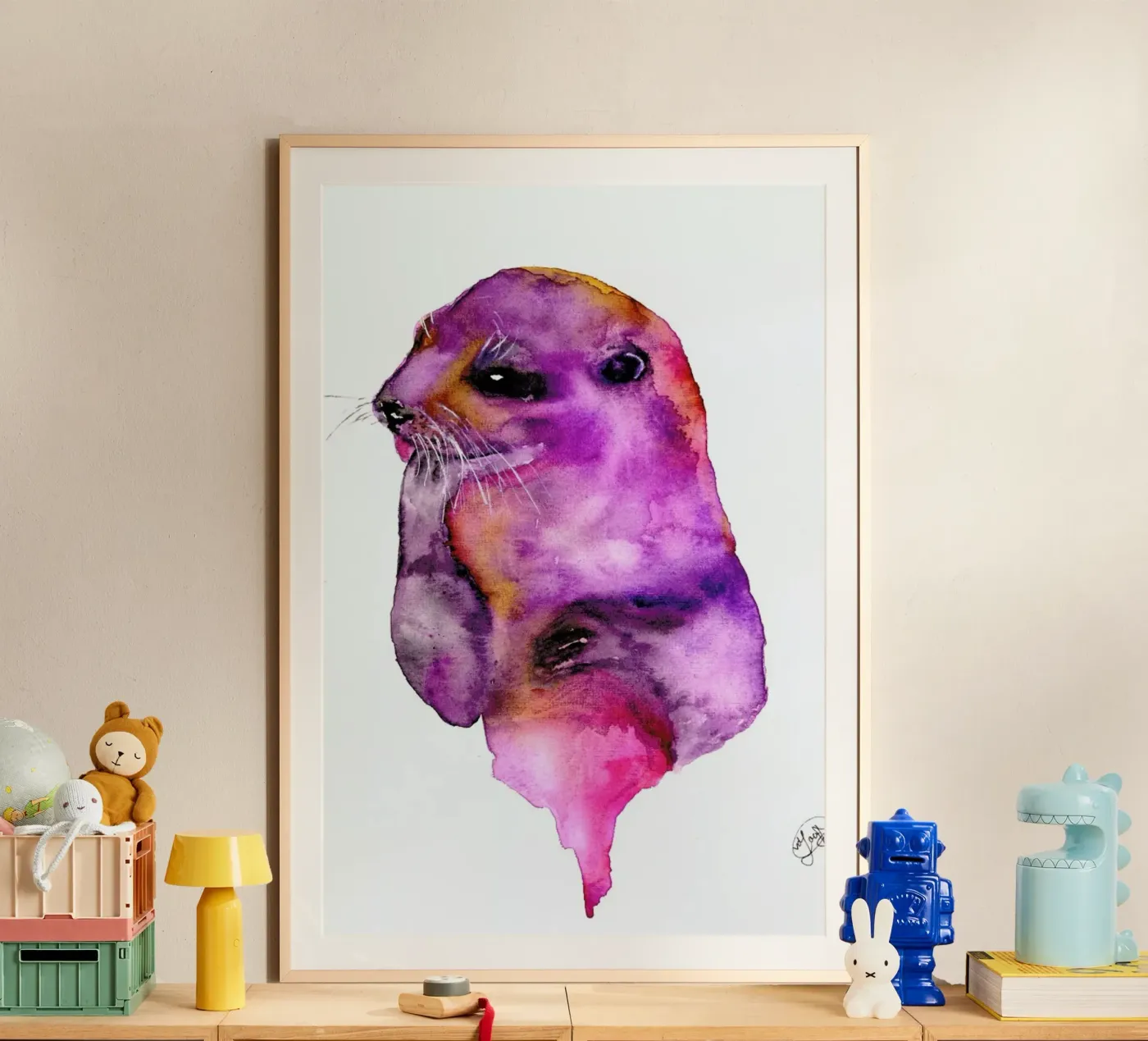 Otter poster van Larissa van der Laan