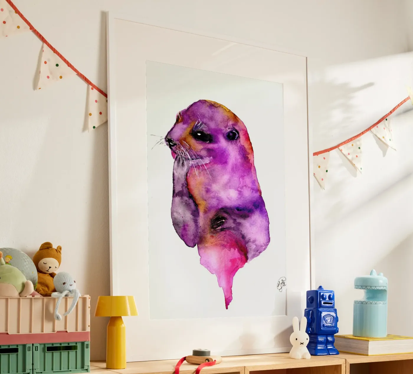 Otter poster by Larissa van der Laan