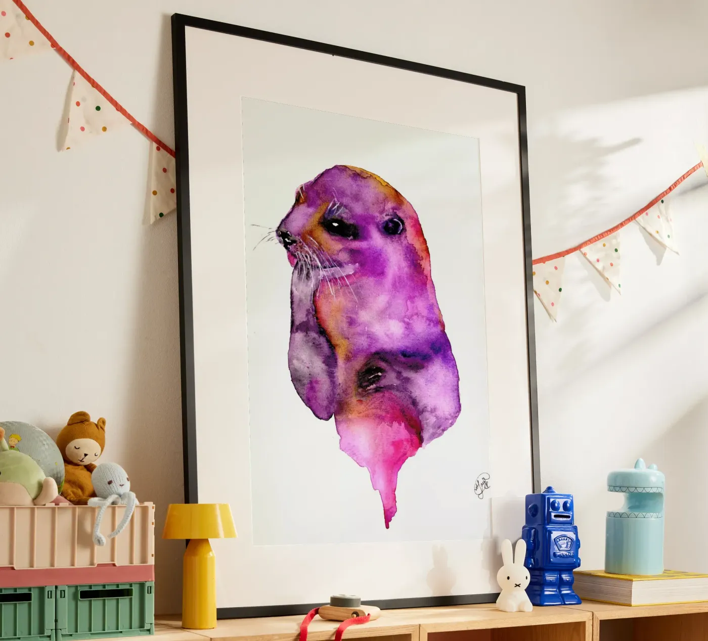 Otter poster by Larissa van der Laan