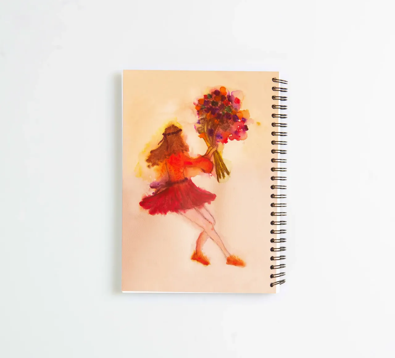 Dancing whith flowers spiral notebook by Teresa André