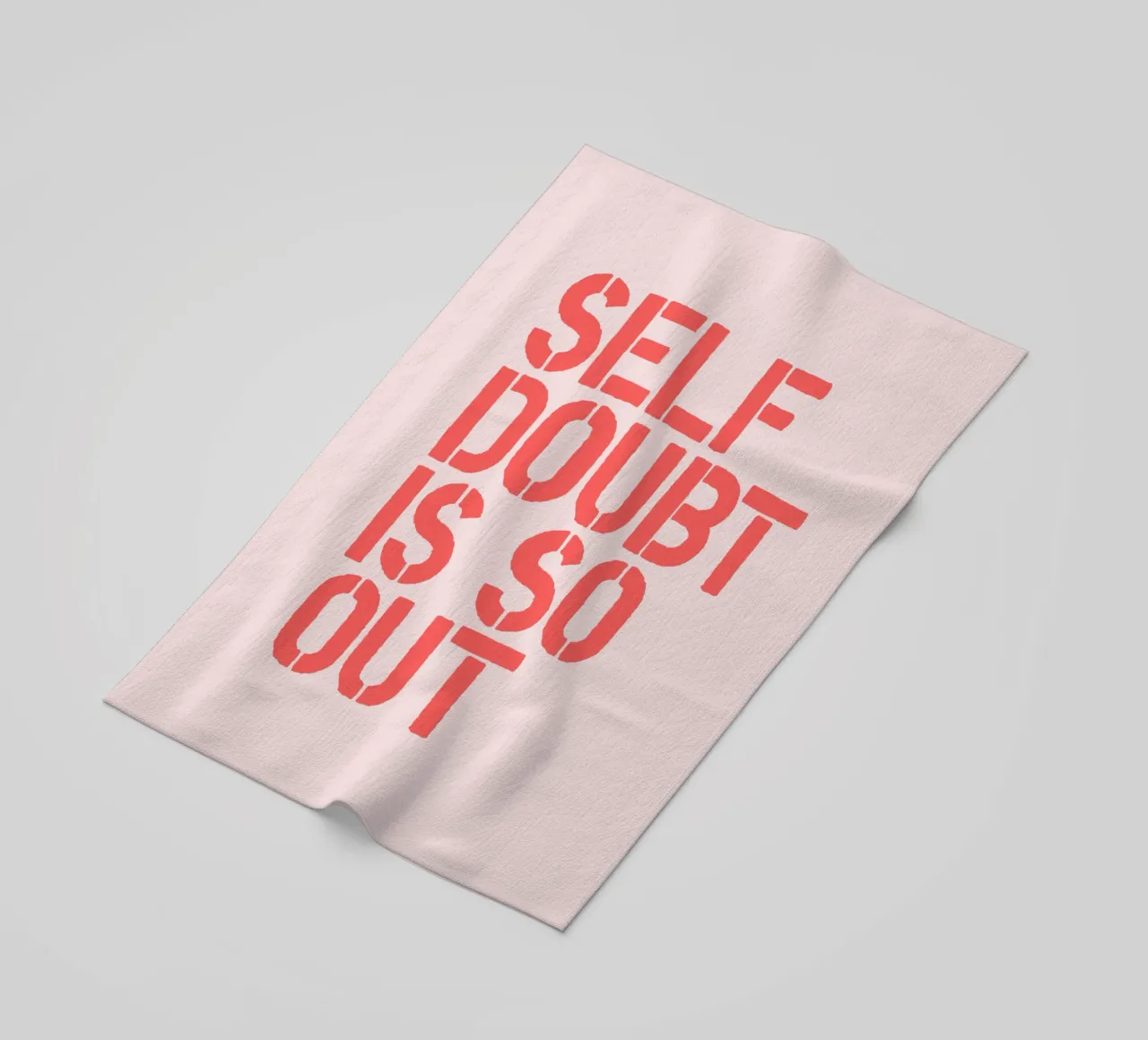 Self Doubt is So Out Confident Motivational Typography Print beach towel by THE MOTIVATED TYPE