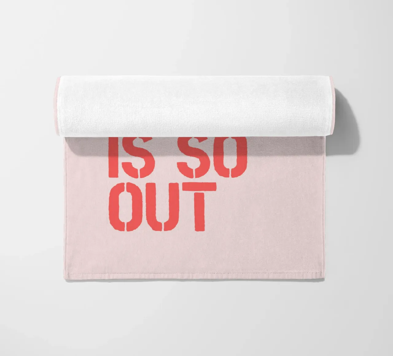 Self Doubt is So Out Confident Motivational Typography Print beach towel by THE MOTIVATED TYPE