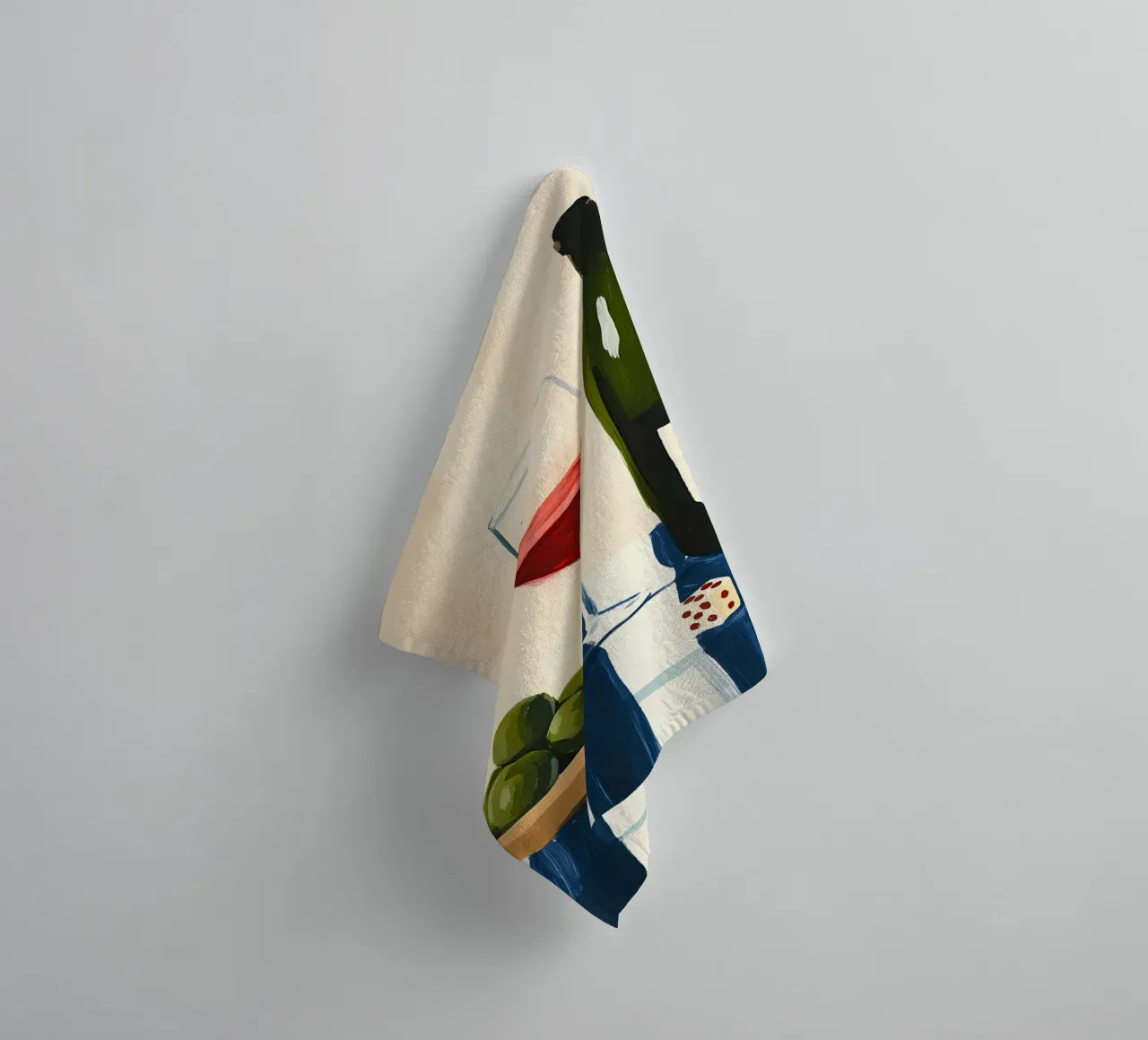 Wine Olives Domino towel by IamHomeStudio