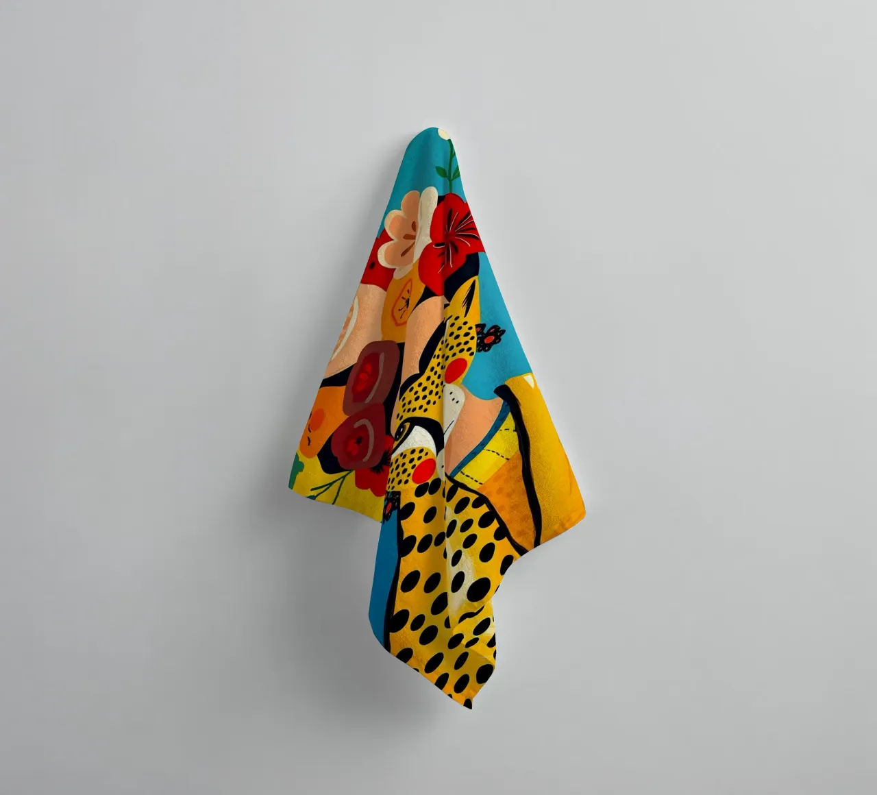 Frida Kahlo Ghepardo asciugamano da bagno da ARTOMATIC