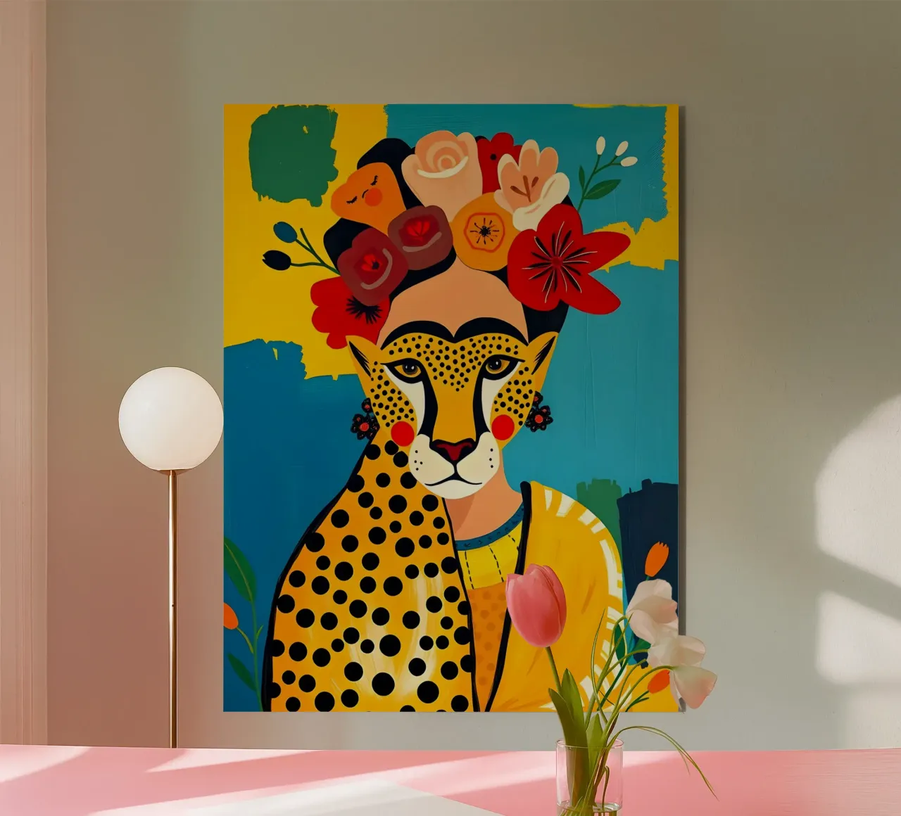 Guepardo Frida Kahlo placa de forex de ARTOMATIC