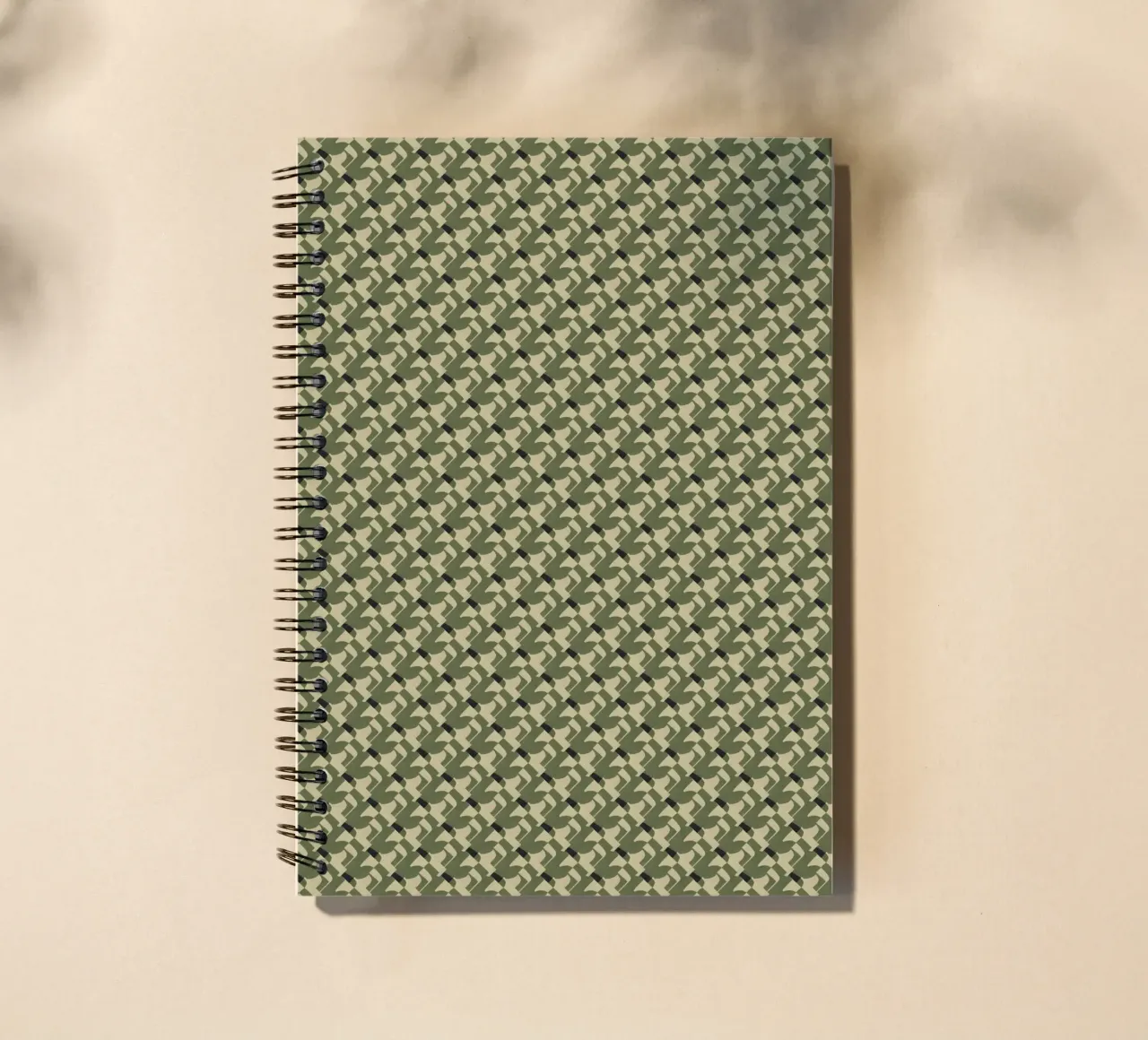 Green copper abstract pattern spiral notebook by Little Dean