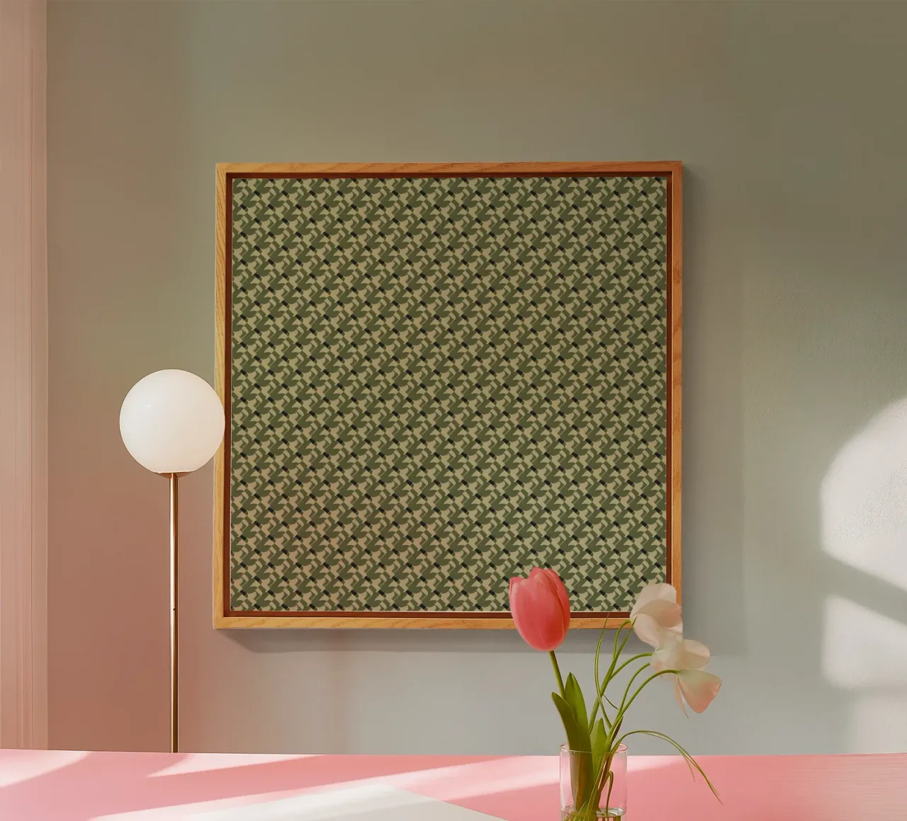 Green copper abstract pattern acrylic glass by Little Dean