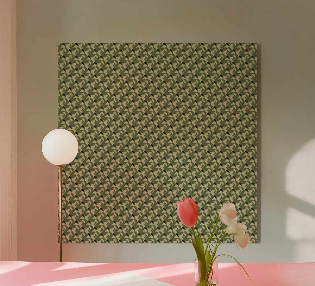 Green copper abstract pattern acrylic glass by Little Dean