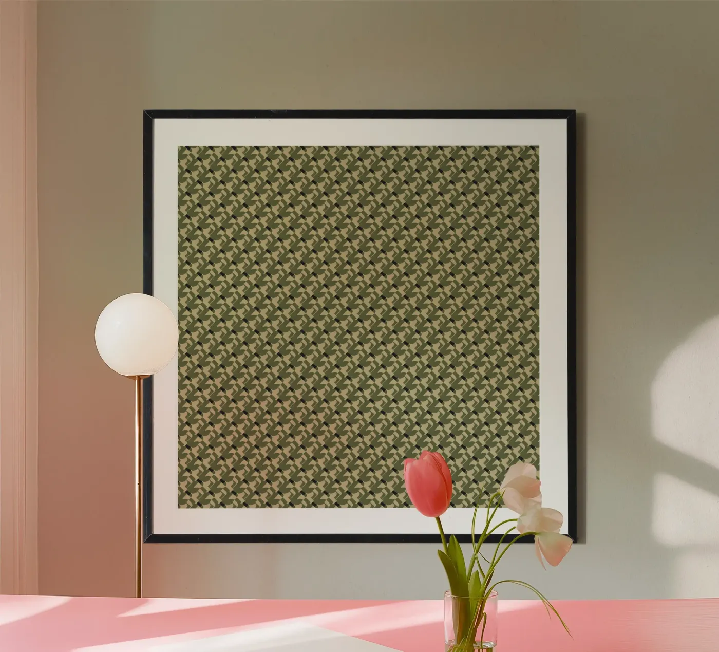 Motif abstrait vert cuivre poster de Little Dean