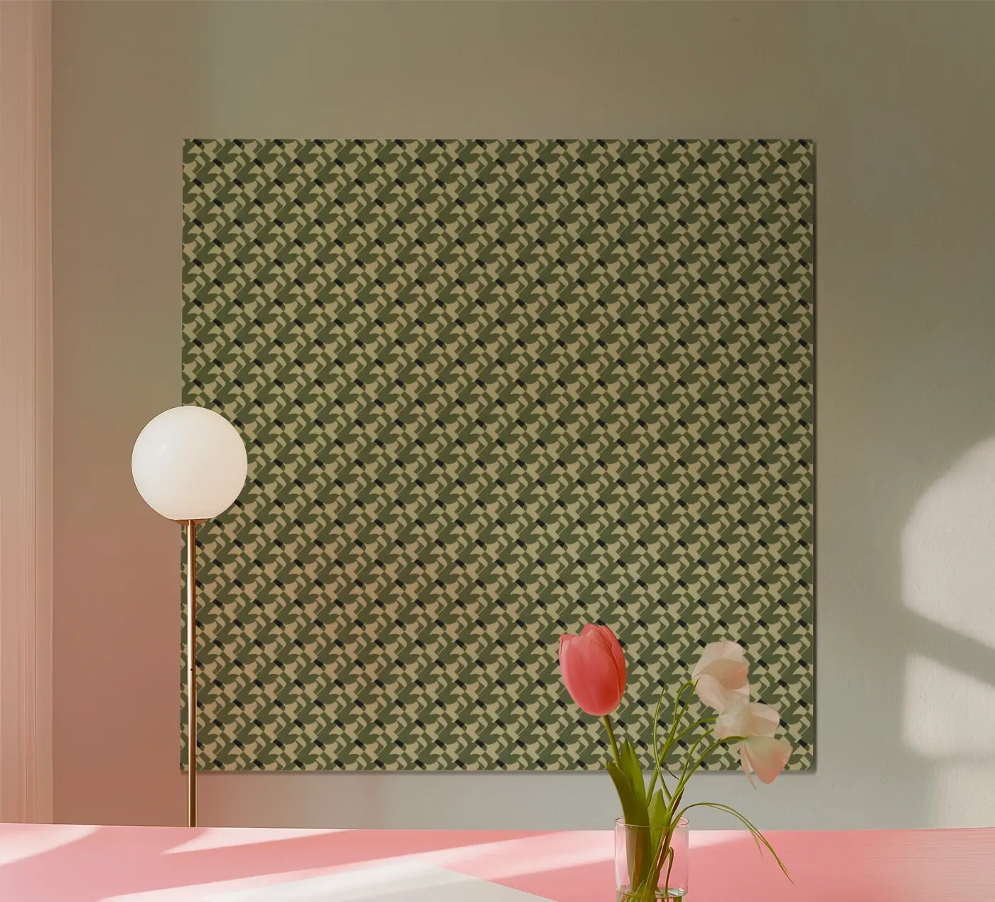 Motif abstrait vert cuivre poster de Little Dean