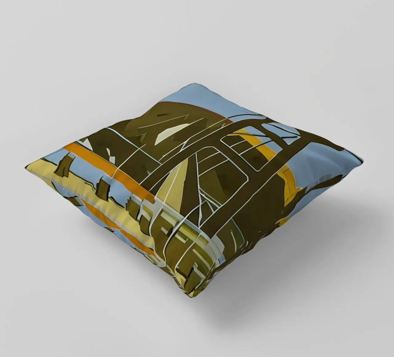 Escursione_turistica_Footbridge_Willingen_1 cuscino da Abstract Art by LK