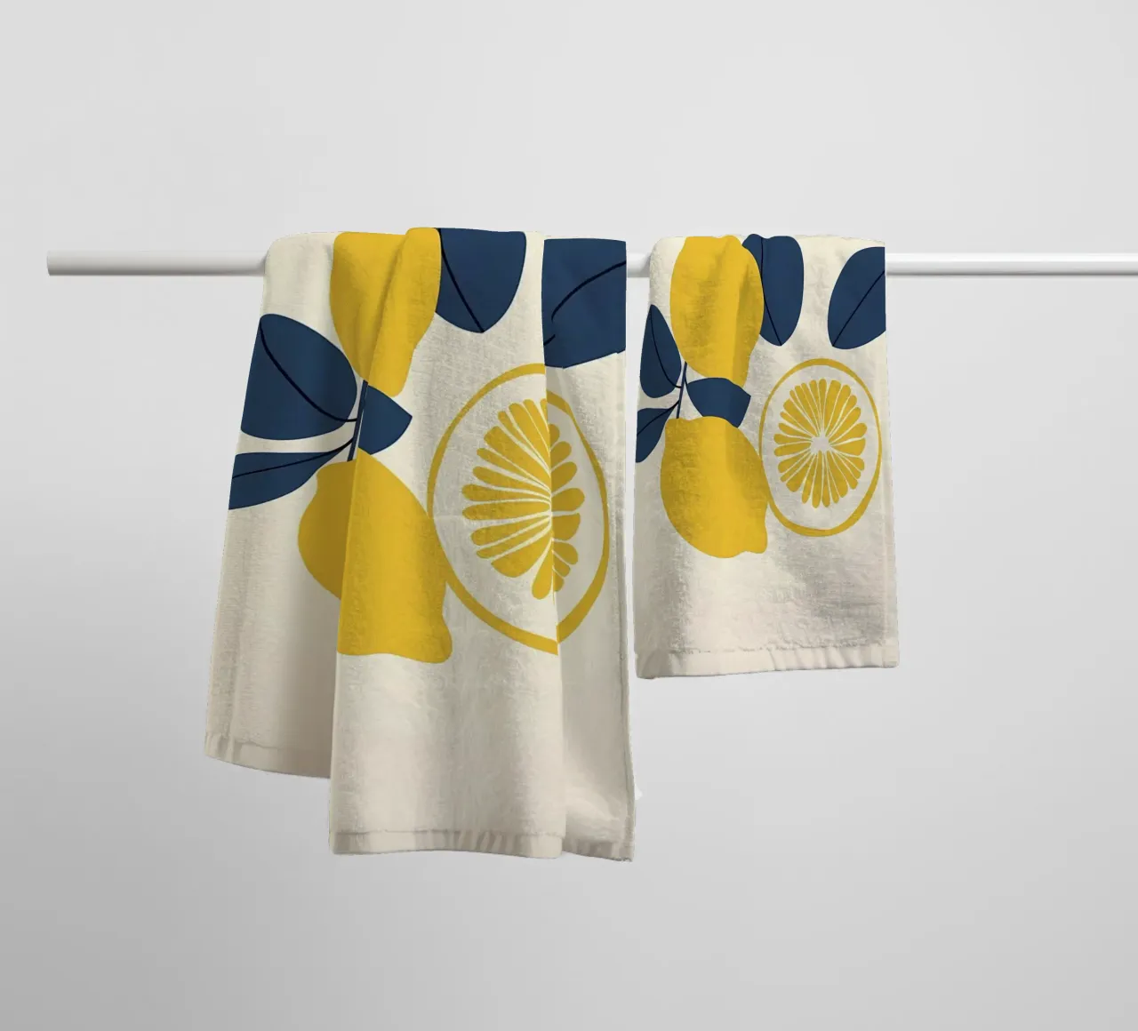 Lemons - Zitrone Handtuch von IamHomeStudio