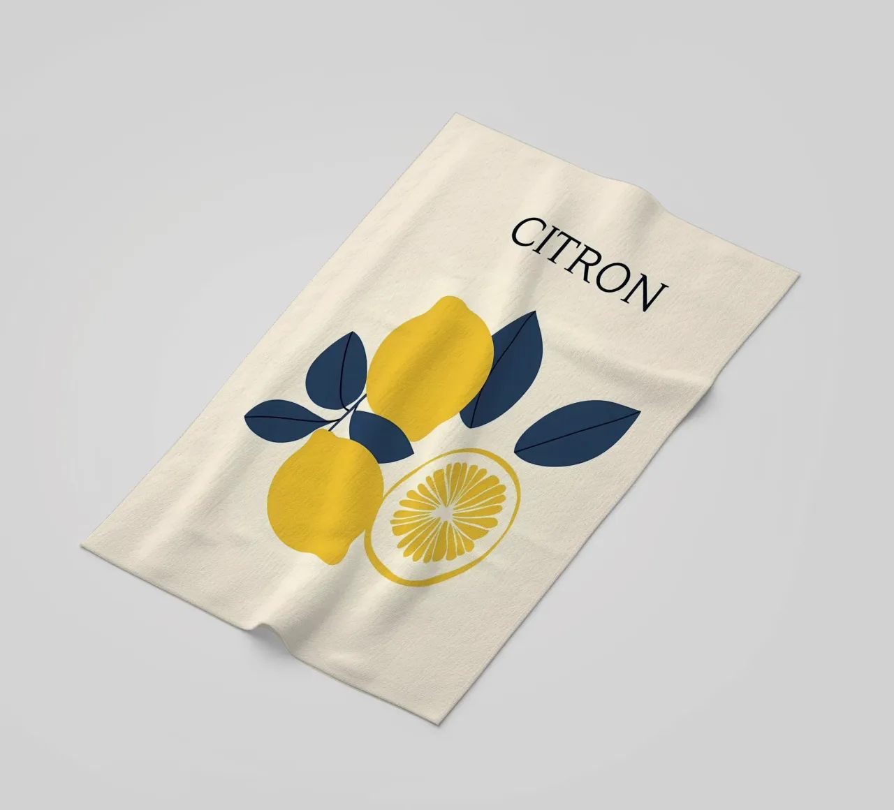 Lemons - Zitrone Strandtuch von IamHomeStudio