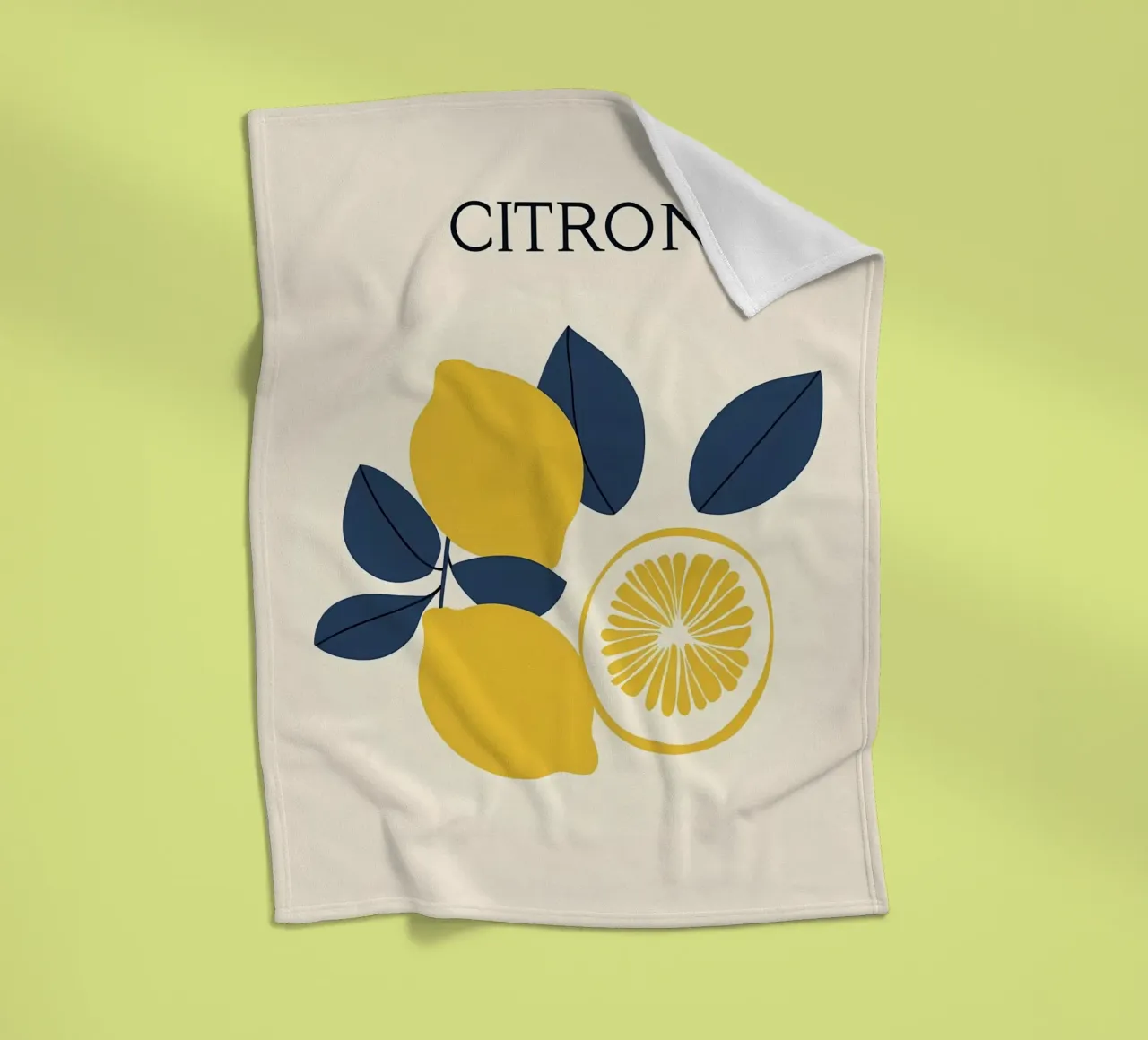 Lemons - Zitrone Fleecedecke von IamHomeStudio