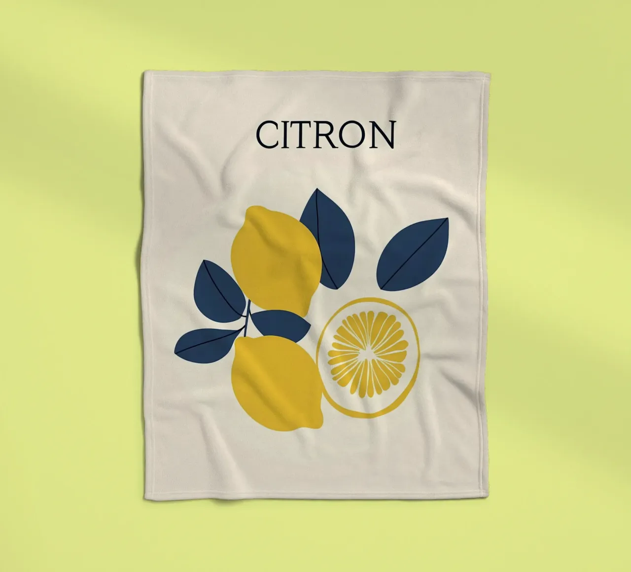 Lemons - Zitrone Fleecedecke von IamHomeStudio