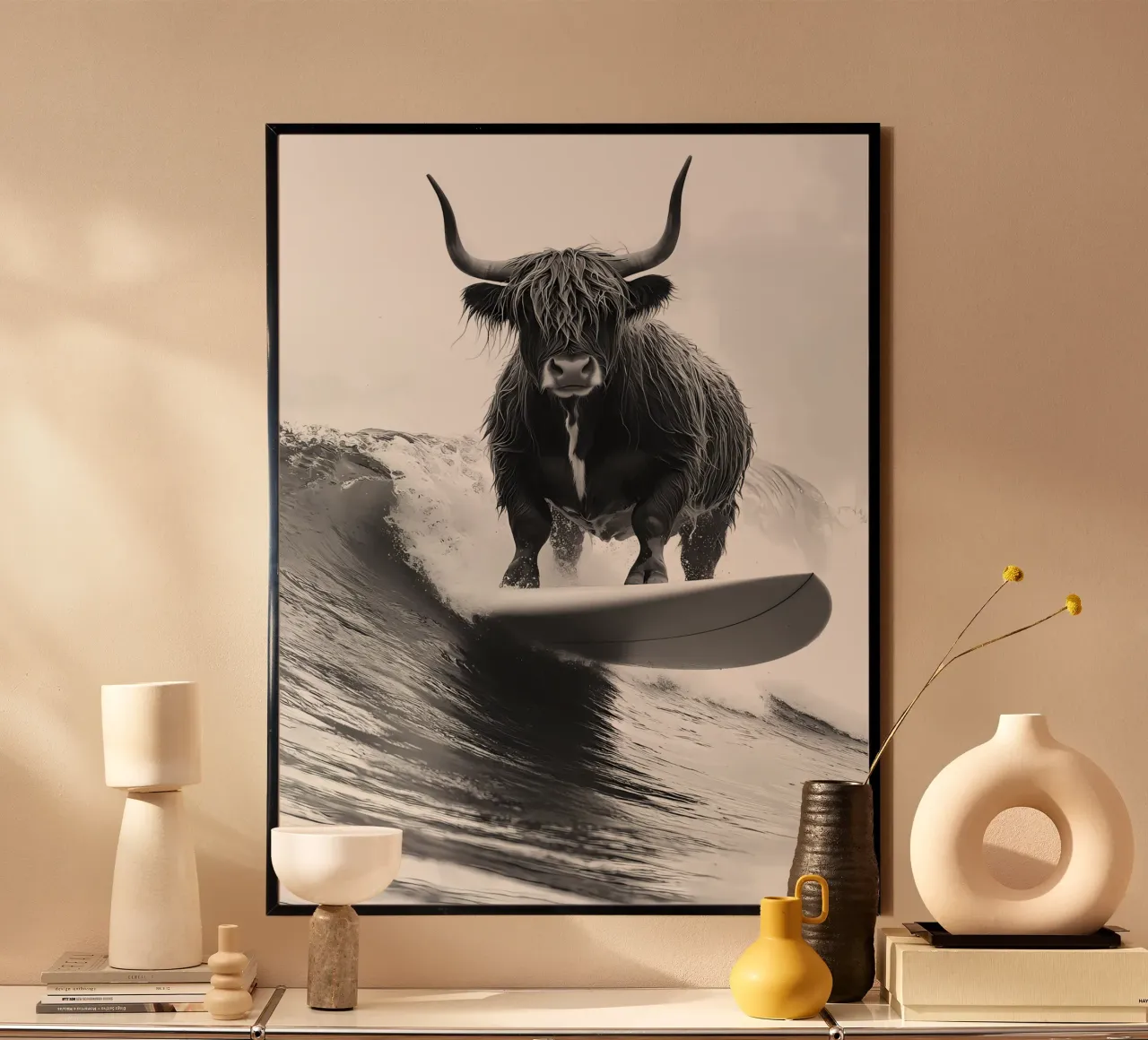 Mucca da surf dell'Altopiano poster da IamHomeStudio