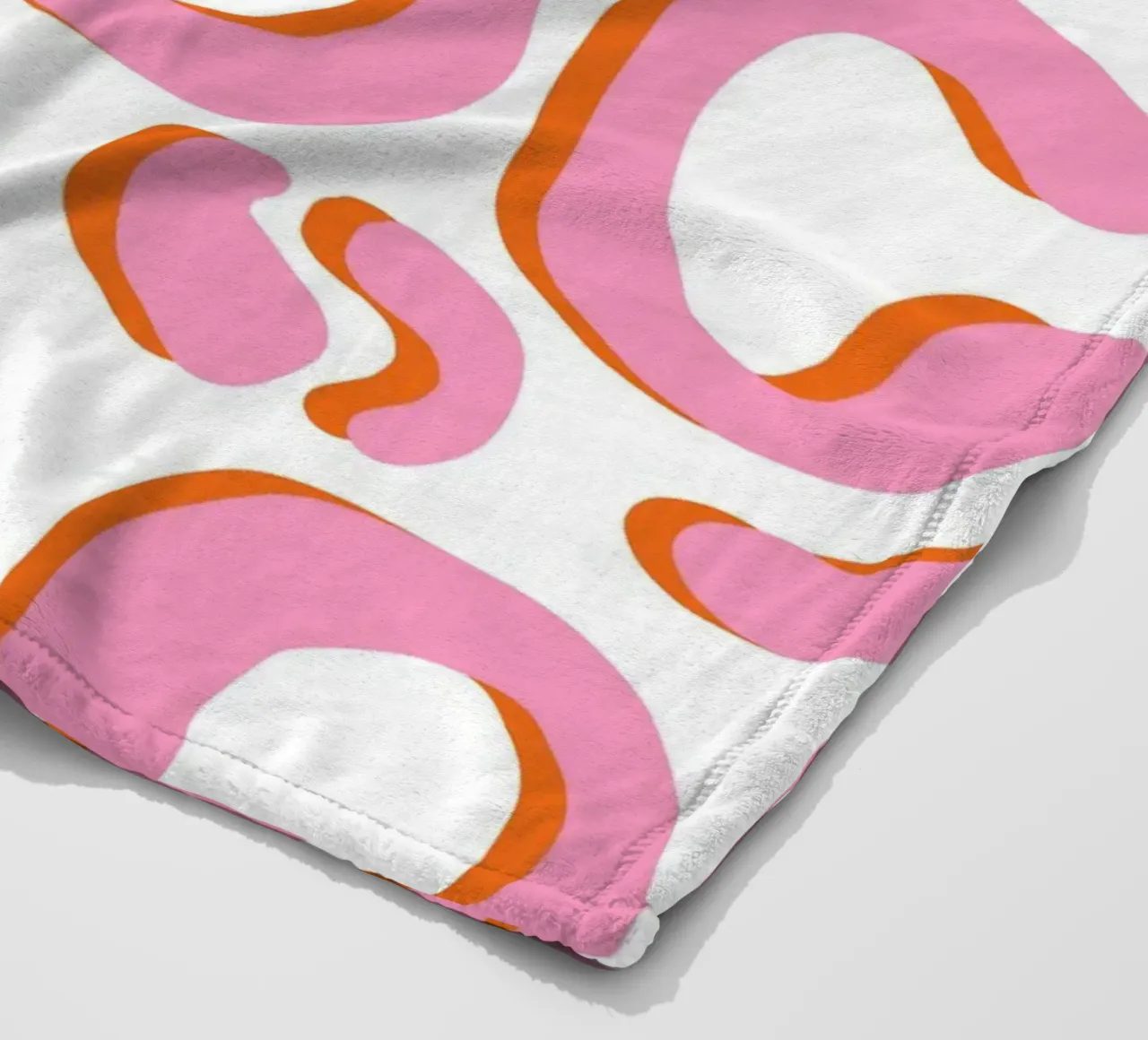 Leopard pink orange fleece blanket by BAINAI