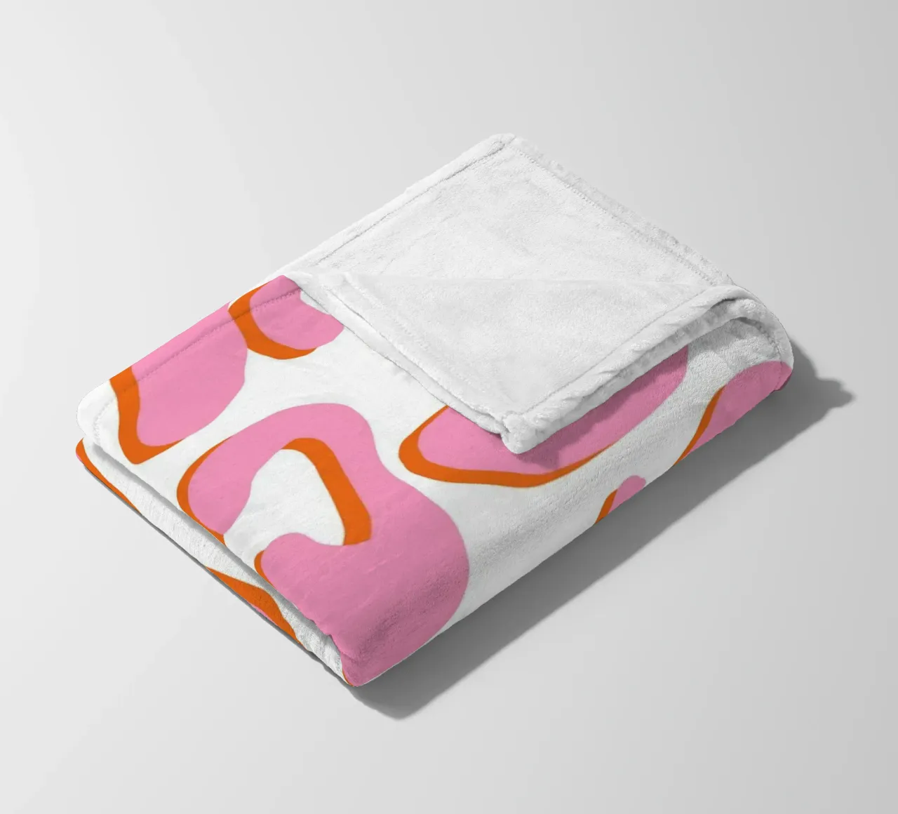 Leopard pink orange fleece blanket by BAINAI