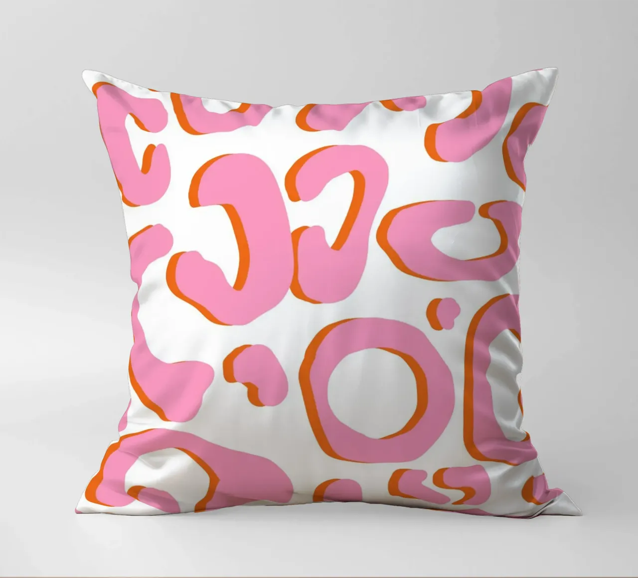 Leopard pink orange cuscino da BAINAI