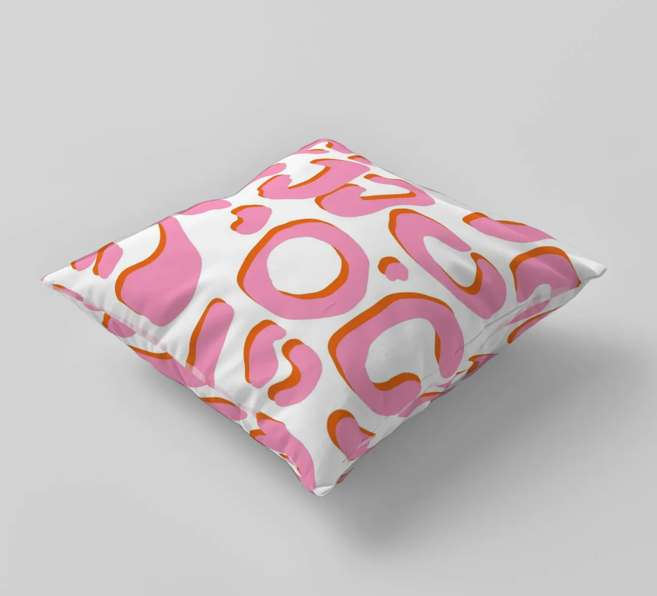Leopard pink orange cuscino da BAINAI