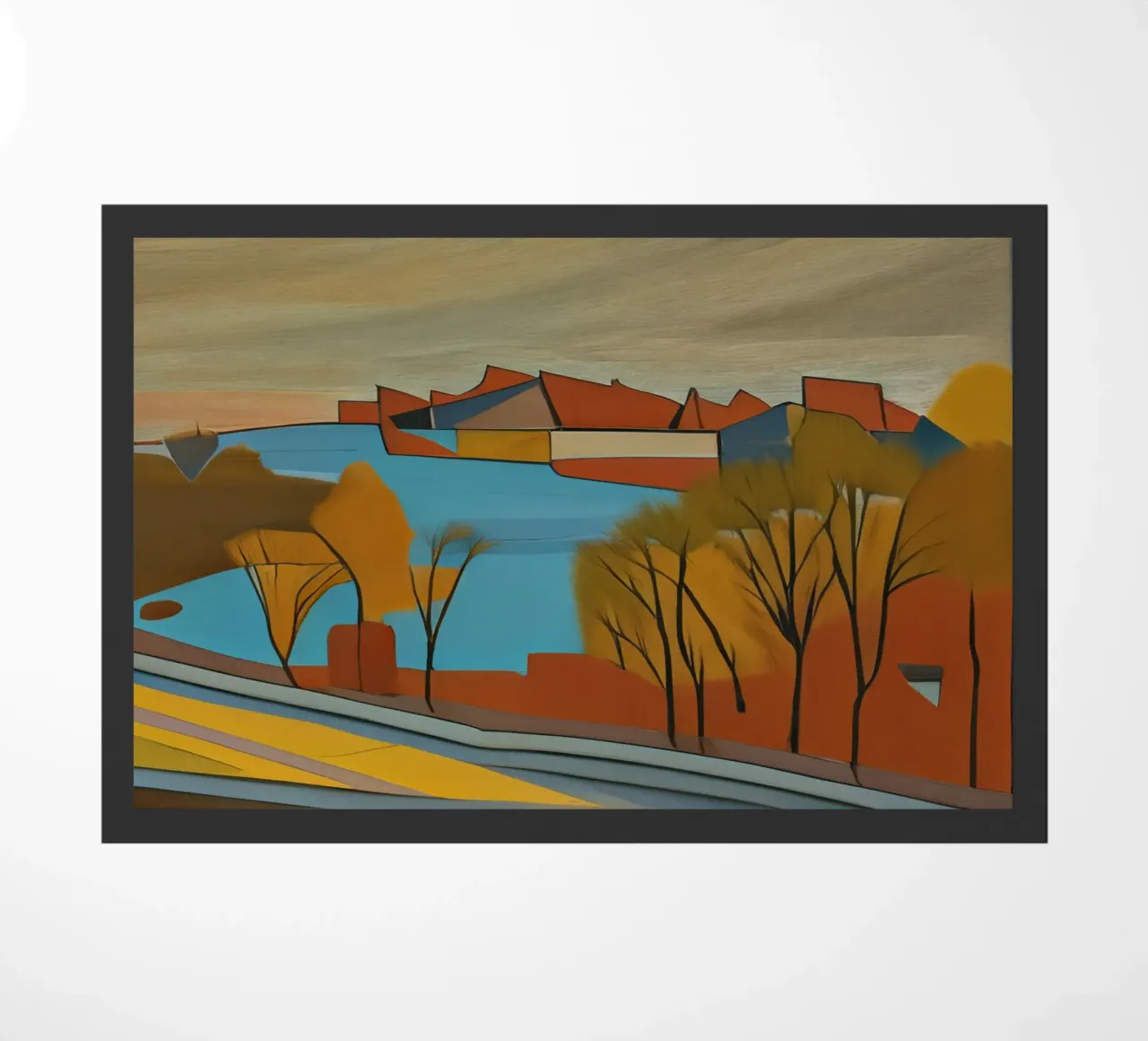 Excursion_landscape_1 doormat by Abstract Art by LK