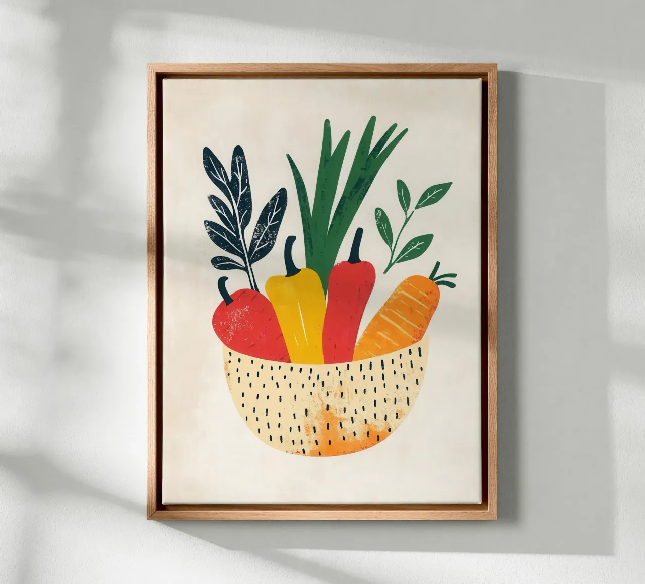 Cestino fresco tela con Cornice a cassetta da Pop and Fruits - Affiches & posters