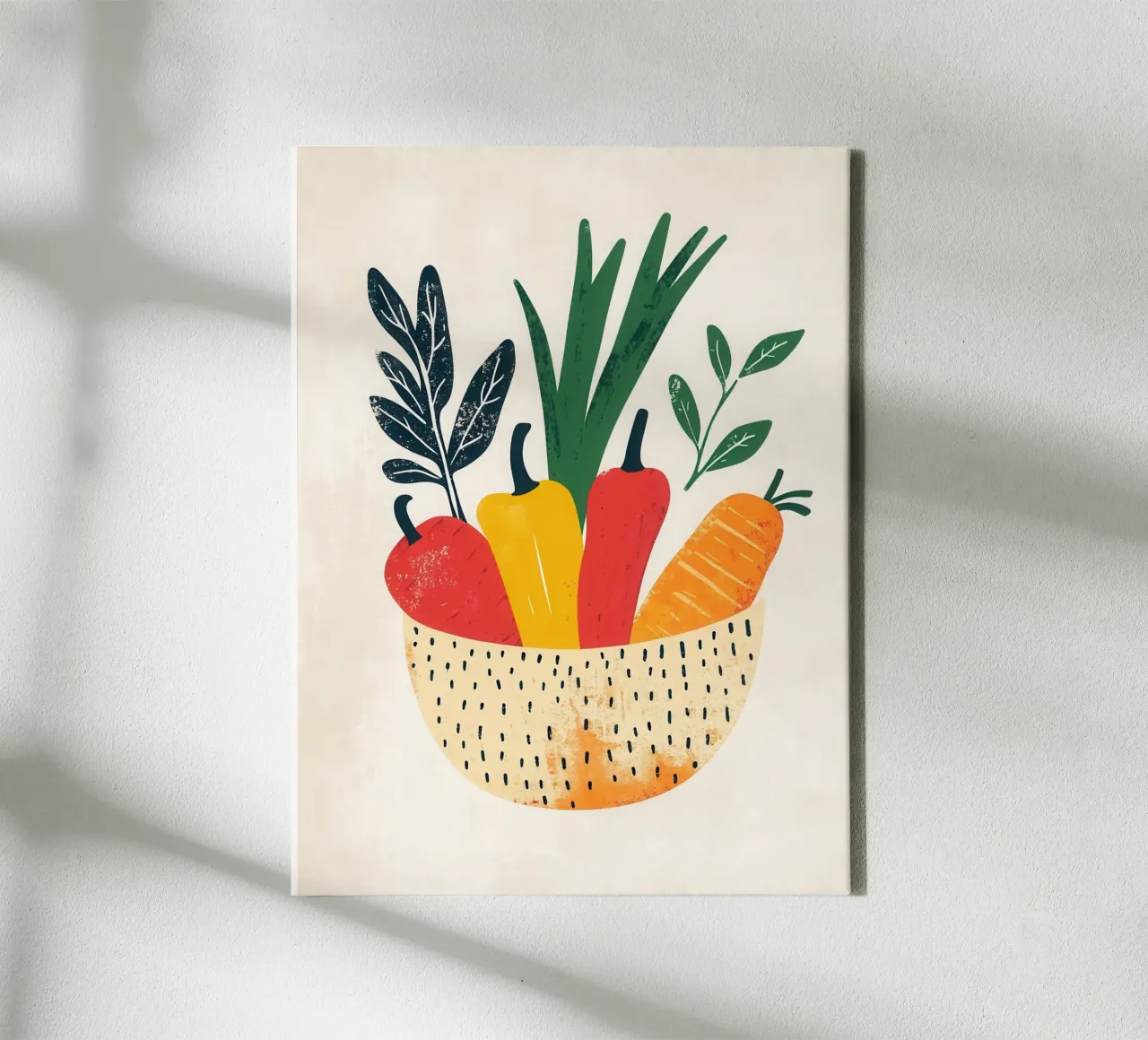 Cestino fresco tela con Cornice a cassetta da Pop and Fruits - Affiches & posters