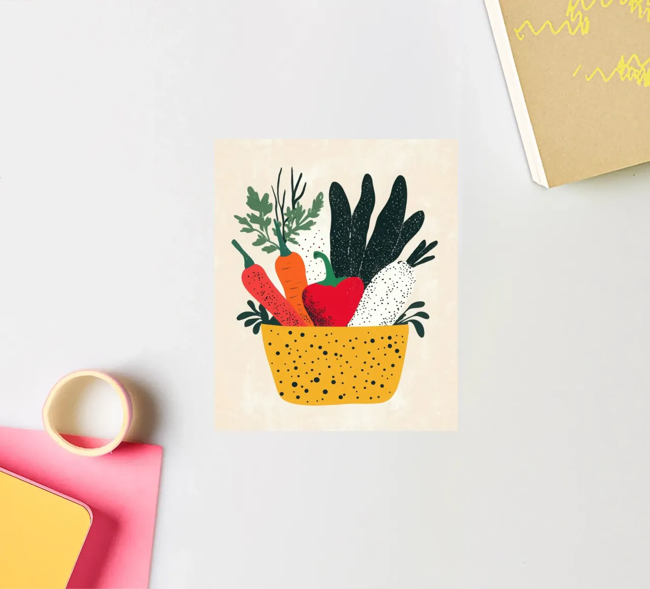 Sapori dall'orto adesivo da Pop and Fruits - Affiches & posters