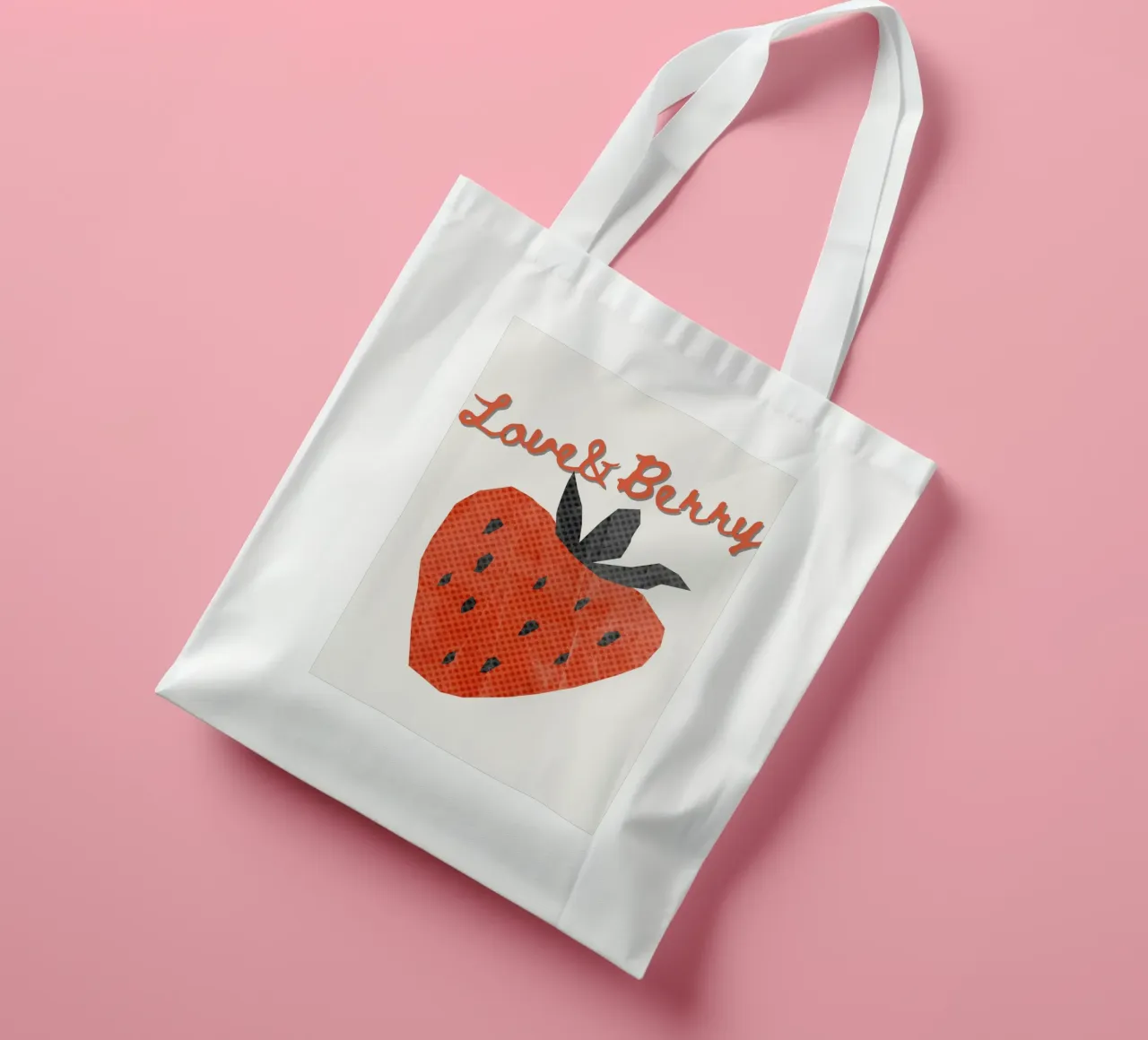 Fragola borsa in juta da IamHomeStudio