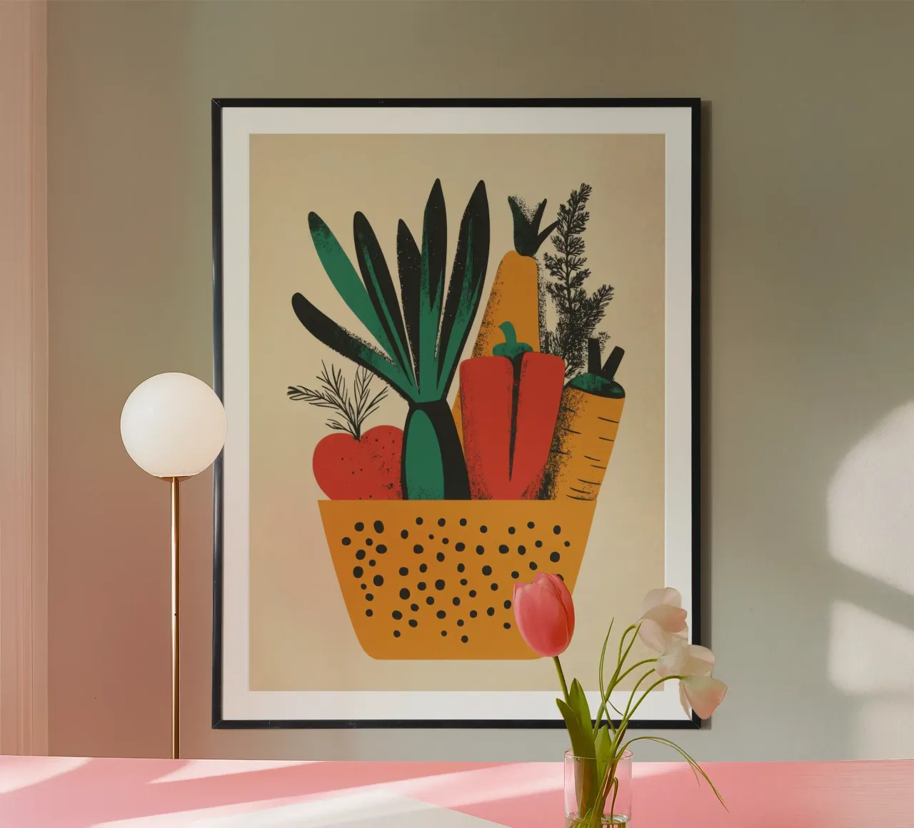 Tavolozza di piante poster con telaio in plastica da Pop and Fruits - Affiches & posters