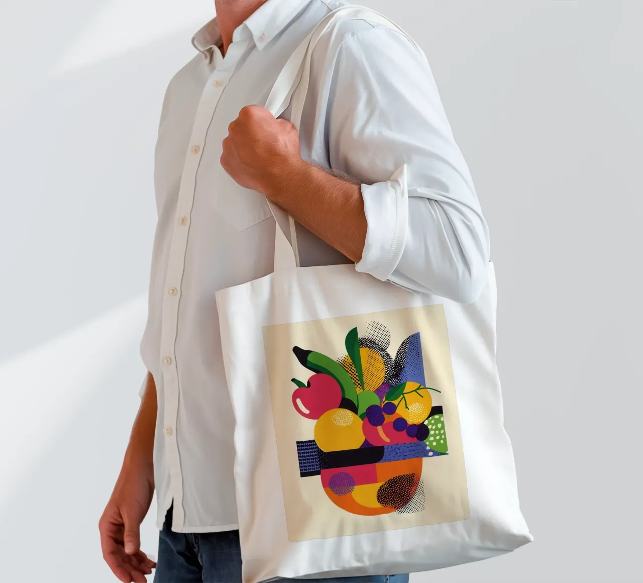 Esplosione di frutta - Un bouquet di colori borsa in juta da Pop and Fruits - Affiches & posters