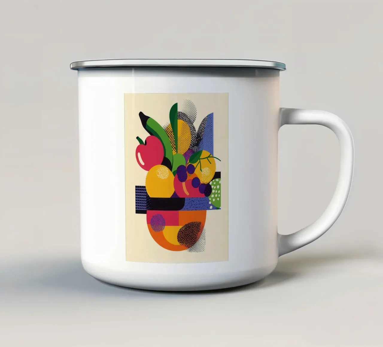 Fruit Explosion - Een boeket van kleuren emaille mok van Pop and Fruits - Affiches & posters