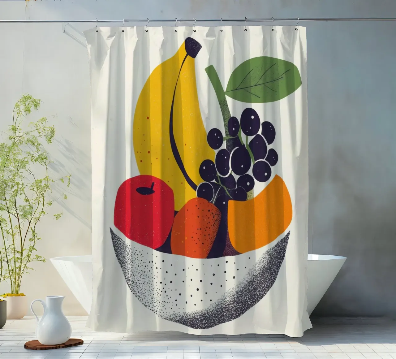 Fruits en Douceur - Una natura morta moderna tenda da doccia da Pop and Fruits - Affiches & posters