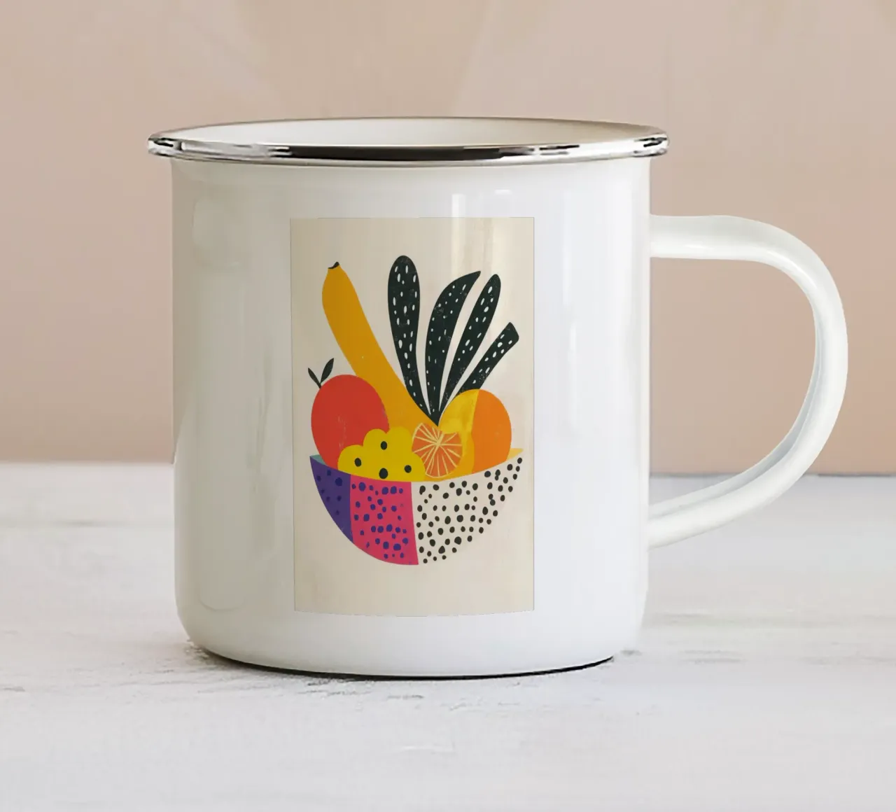 Esplosione tropicale - Un'ode alla vitalità tazza in smalto da Pop and Fruits - Affiches & posters