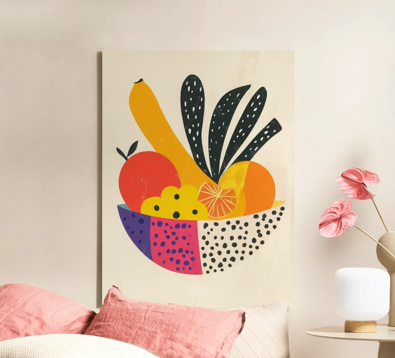 Explosion Tropicale - Une Ode à la Vitalité toile avec Caisse américaine de Pop and Fruits - Affiches & posters