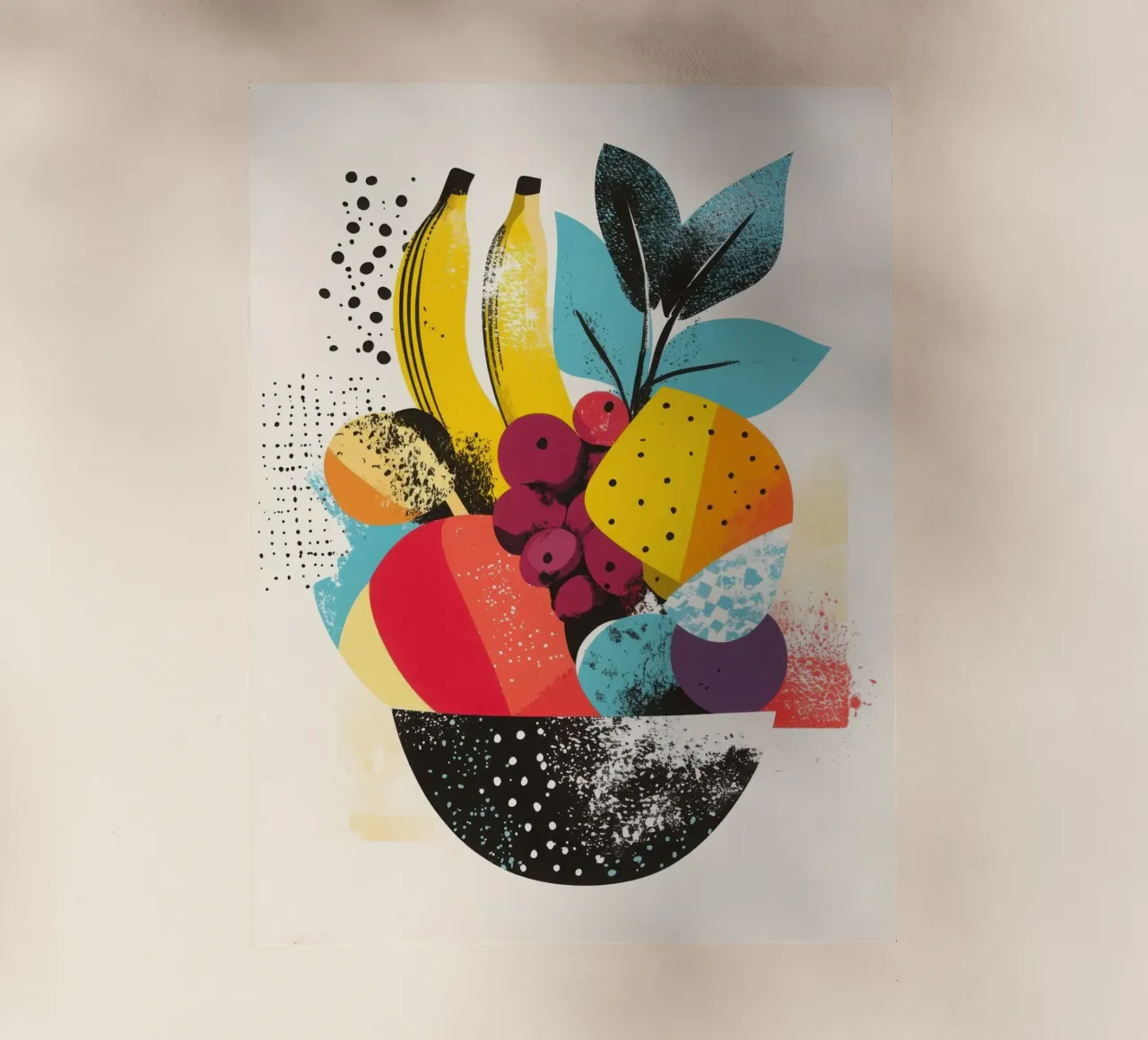 Cestino di frutta - Un turbinio di colori pellicola backlit da Pop and Fruits - Affiches & posters