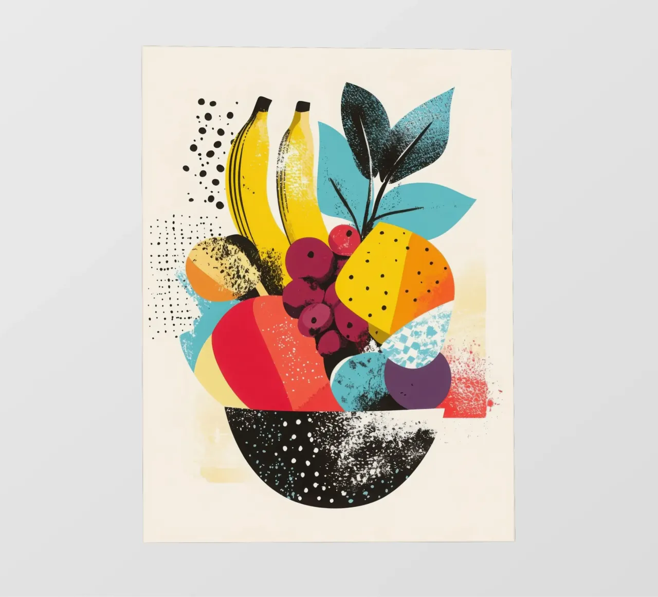 Cestino di frutta - Un turbinio di colori telo in pvc da Pop and Fruits - Affiches & posters