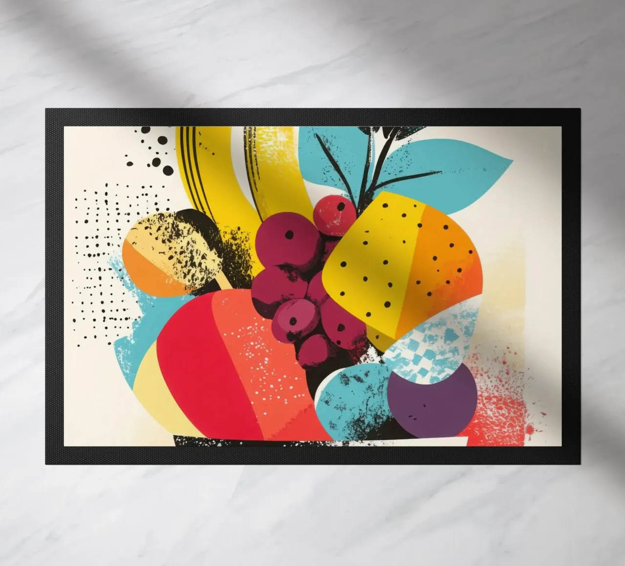 Cestino di frutta - Un turbinio di colori zerbino da Pop and Fruits - Affiches & posters