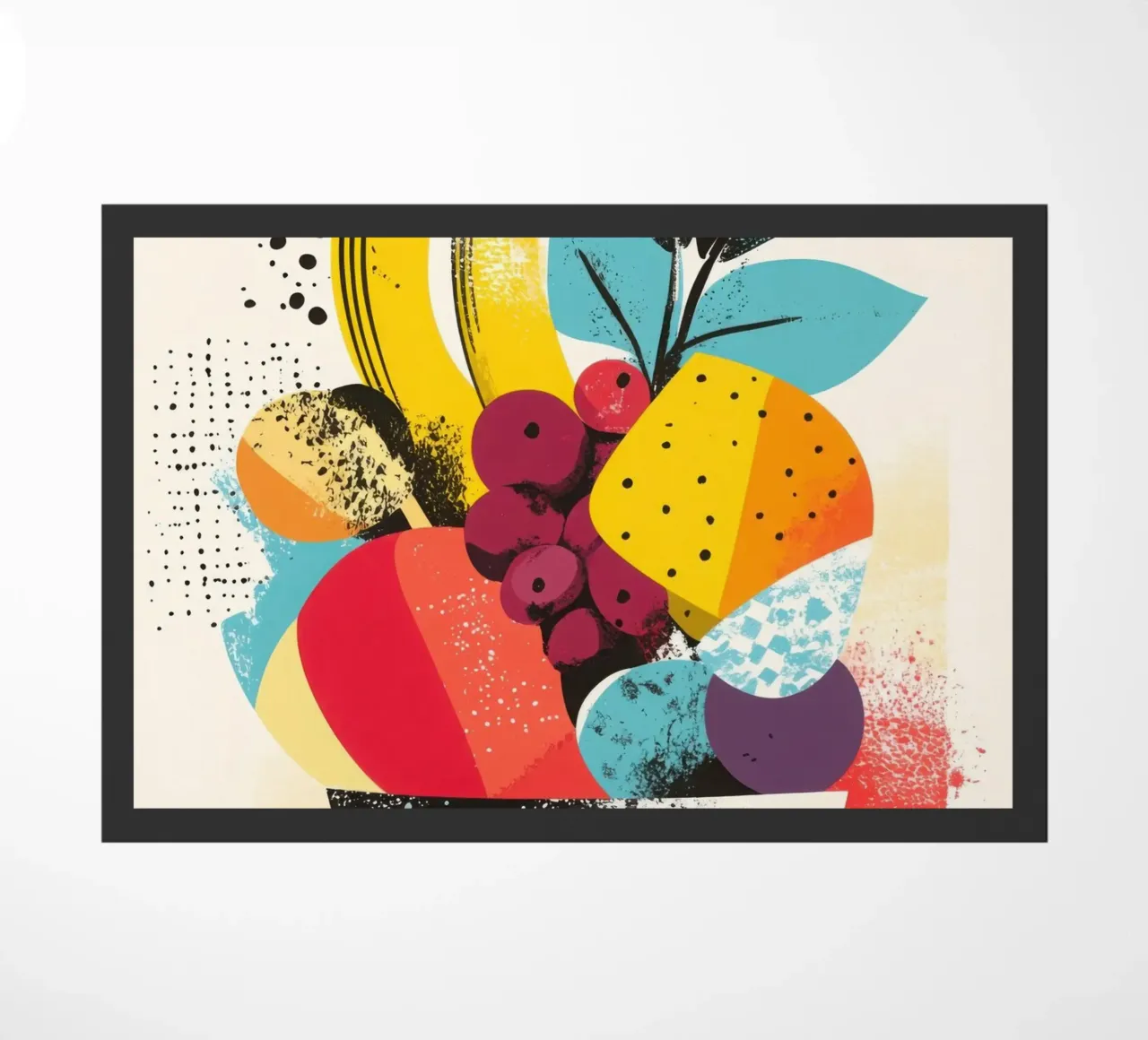 Fruity basket - A whirlwind of colours doormat by Pop and Fruits - Affiches & posters