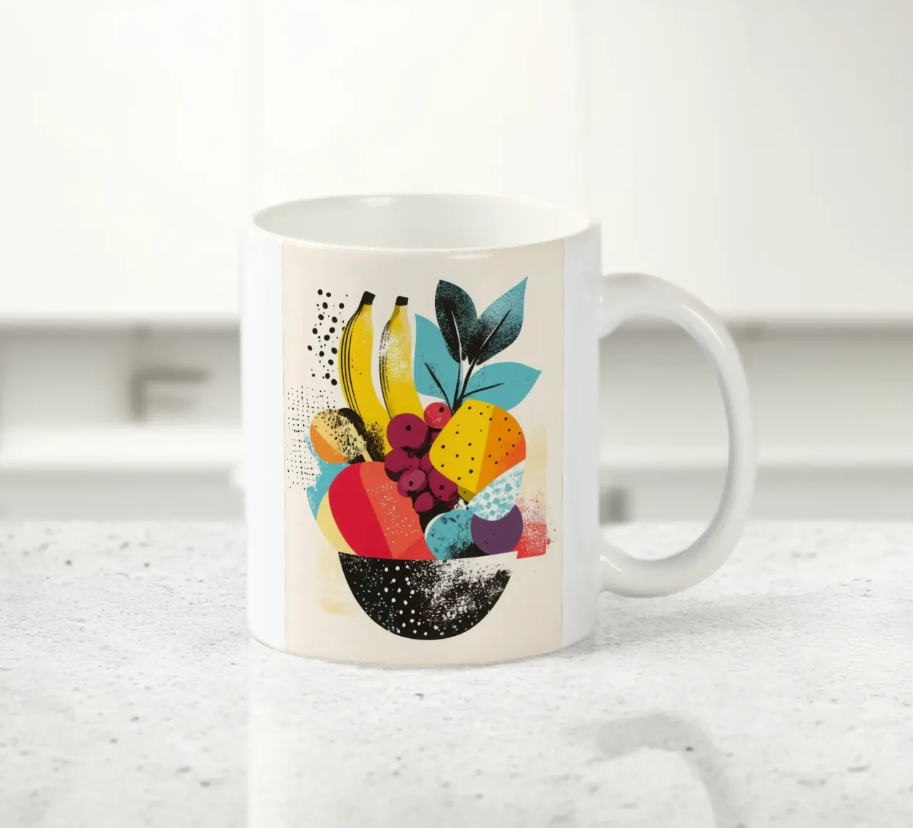 Cestino di frutta - Un turbinio di colori tazza in ceramica da Pop and Fruits - Affiches & posters