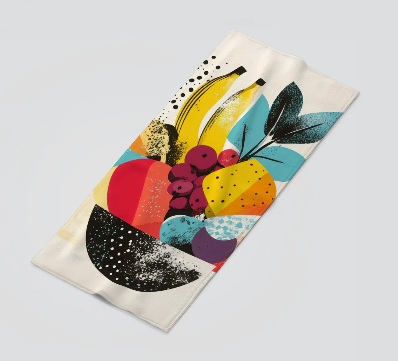 Cestino di frutta - Un turbinio di colori telo mare da Pop and Fruits - Affiches & posters