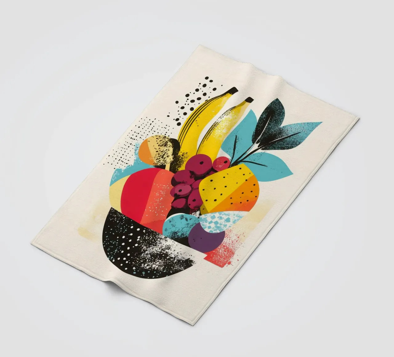 Cestino di frutta - Un turbinio di colori coperta in pile da Pop and Fruits - Affiches & posters