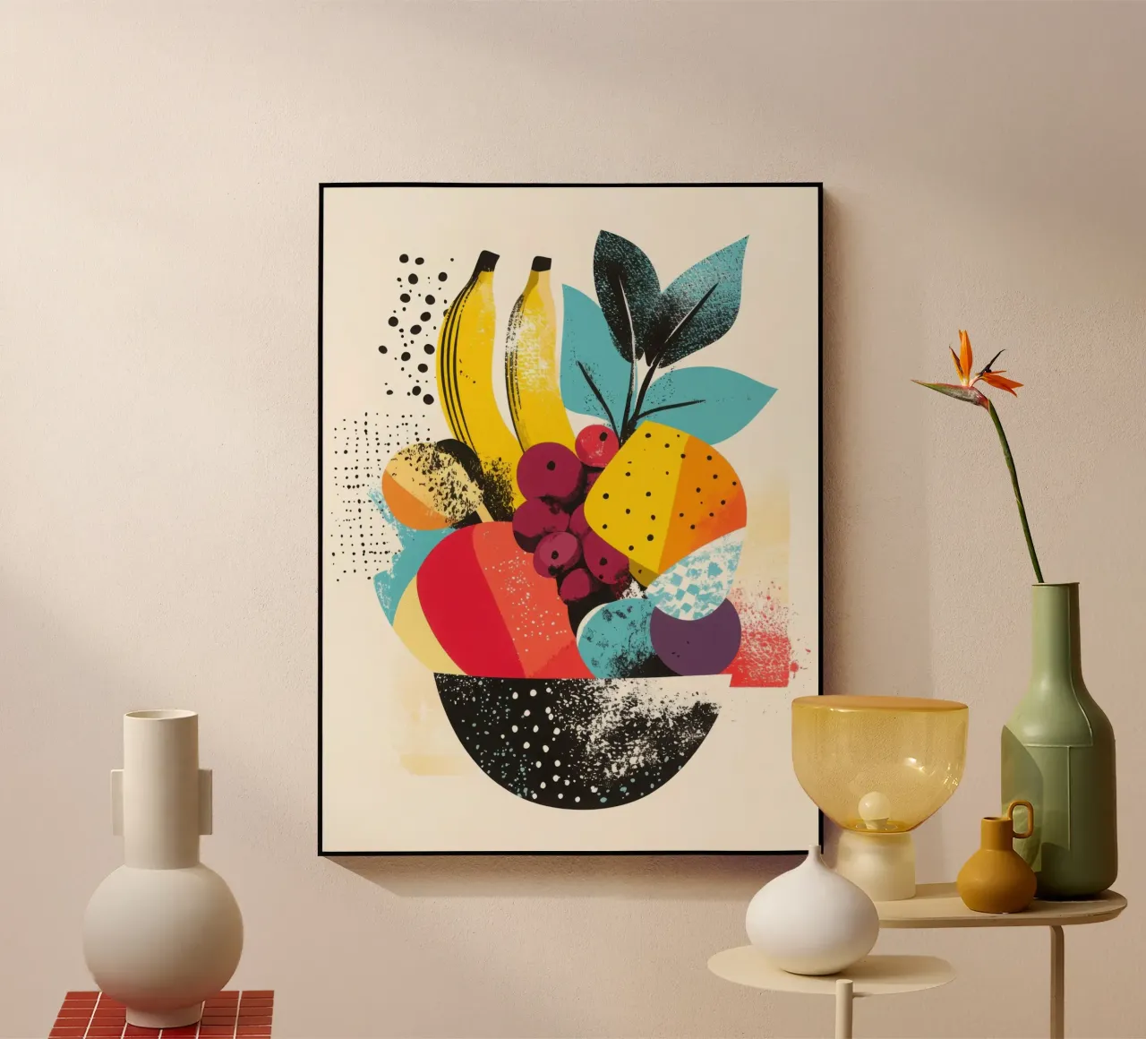Cestino di frutta - Un turbinio di colori plexiglass da Pop and Fruits - Affiches & posters