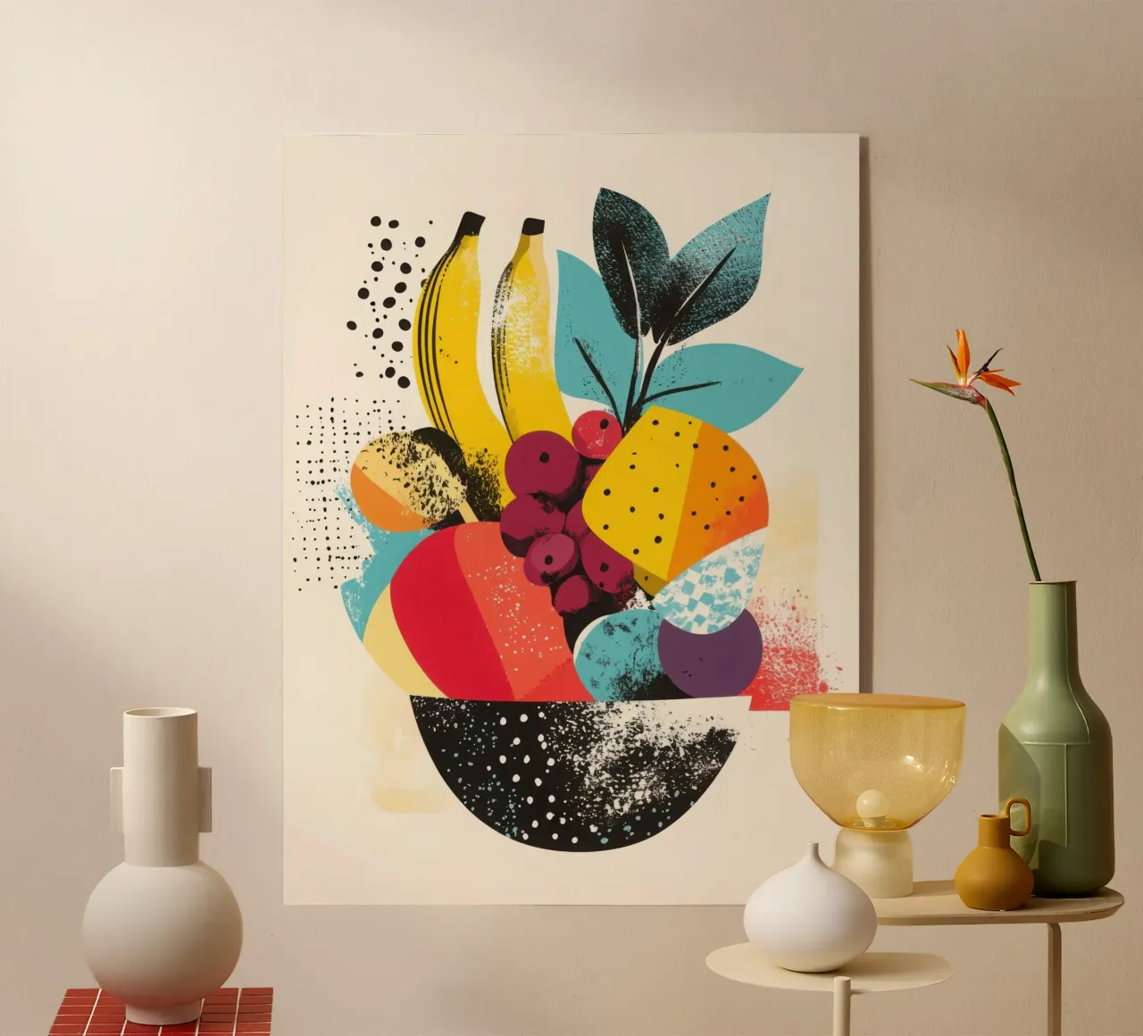 Fruity basket - A whirlwind of colours acrylic glass by Pop and Fruits - Affiches & posters
