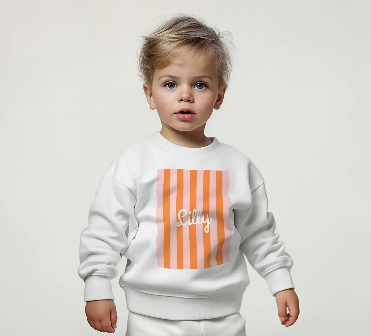 Streifen mit Name baby sweatshirt by Ohkimiko