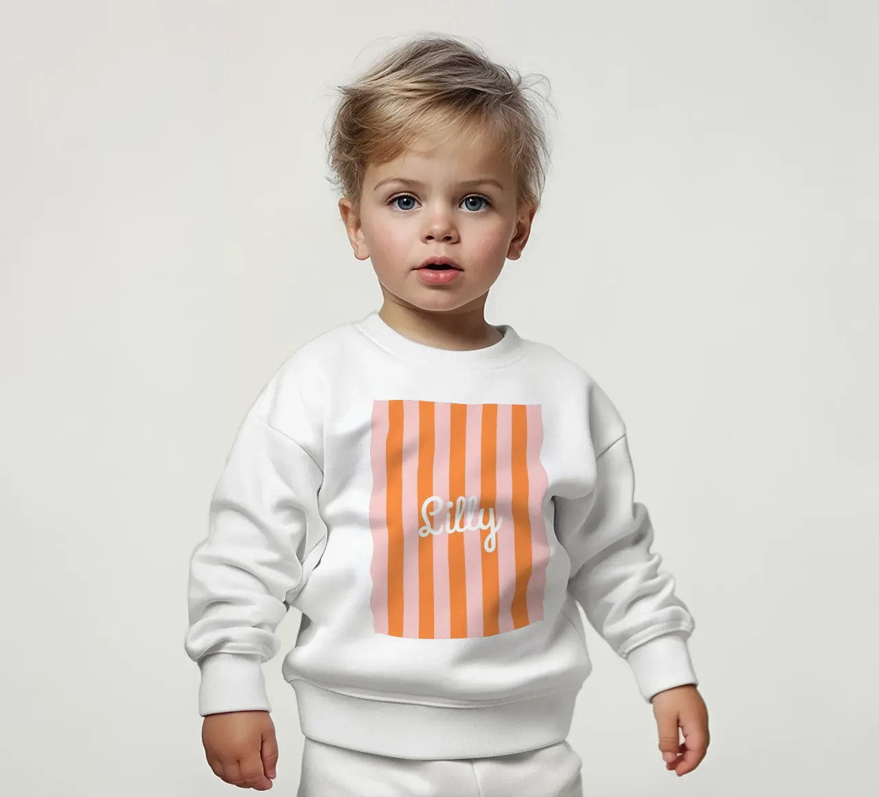 Streifen mit Name Baby Sweatshirt von Ohkimiko