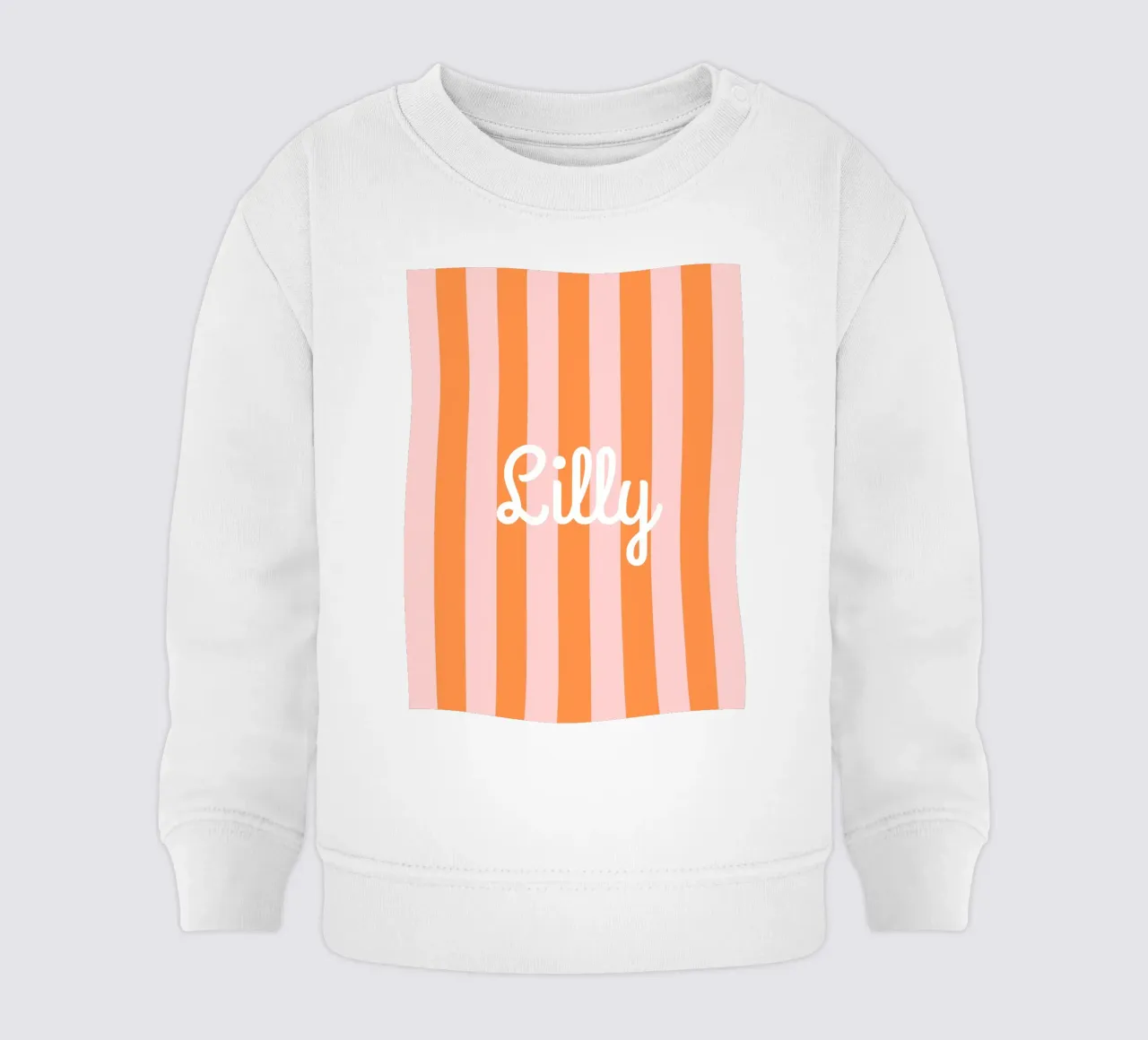 Streifen mit Name baby sweatshirt by Ohkimiko